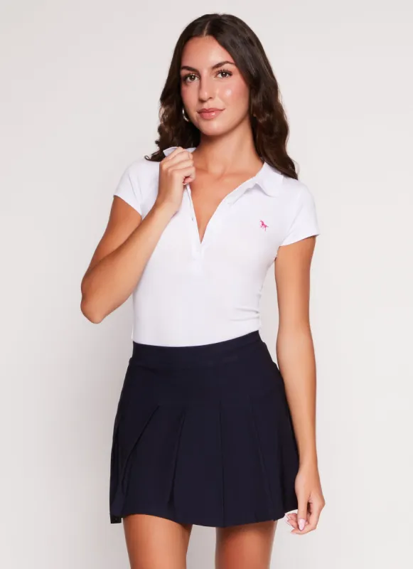 Embroidered Short Sleeve Polo Shirt sold by Rainbow