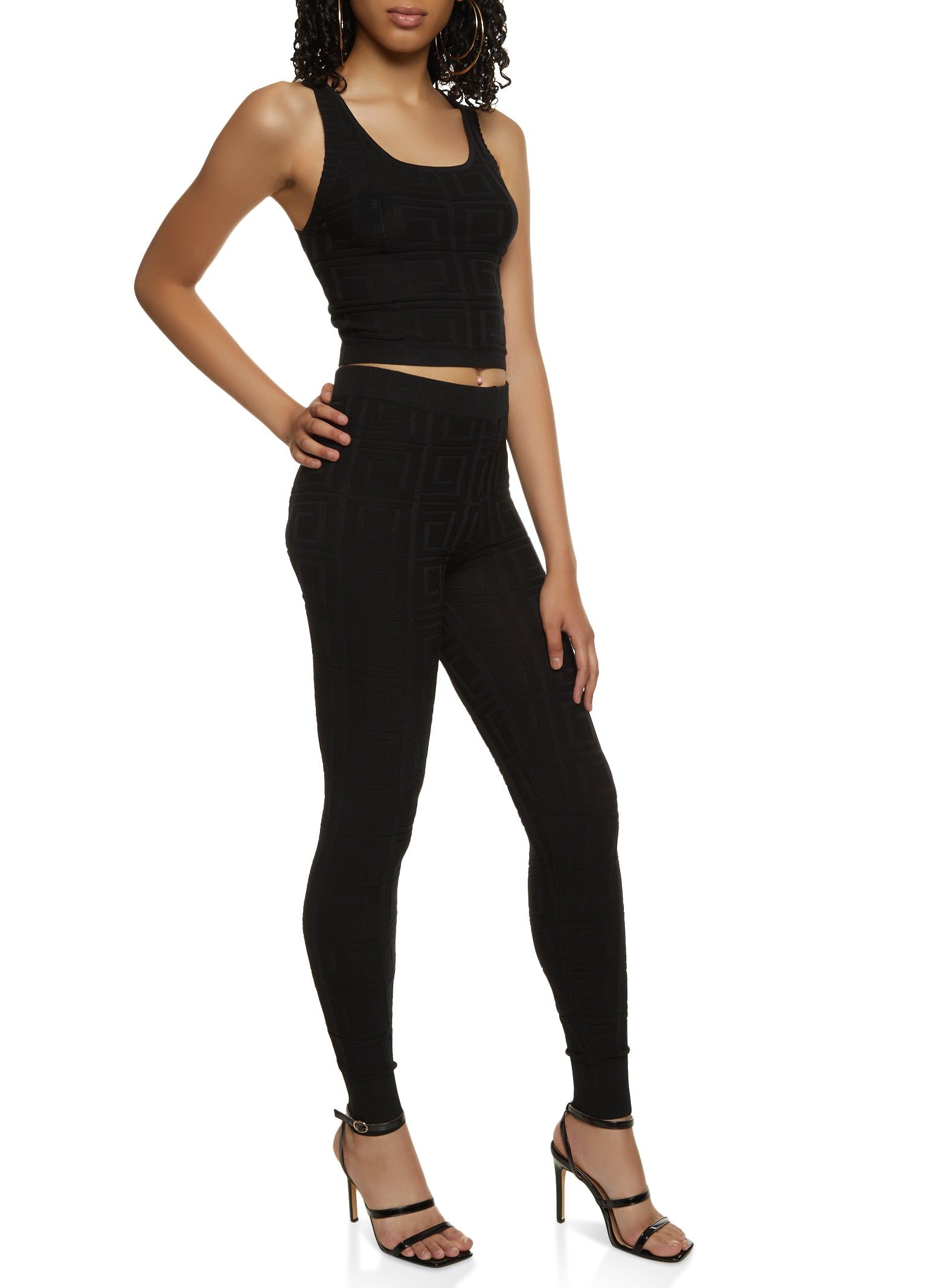 Greek Key Knit Crop Top sold by Rainbow product image thumbnail 2