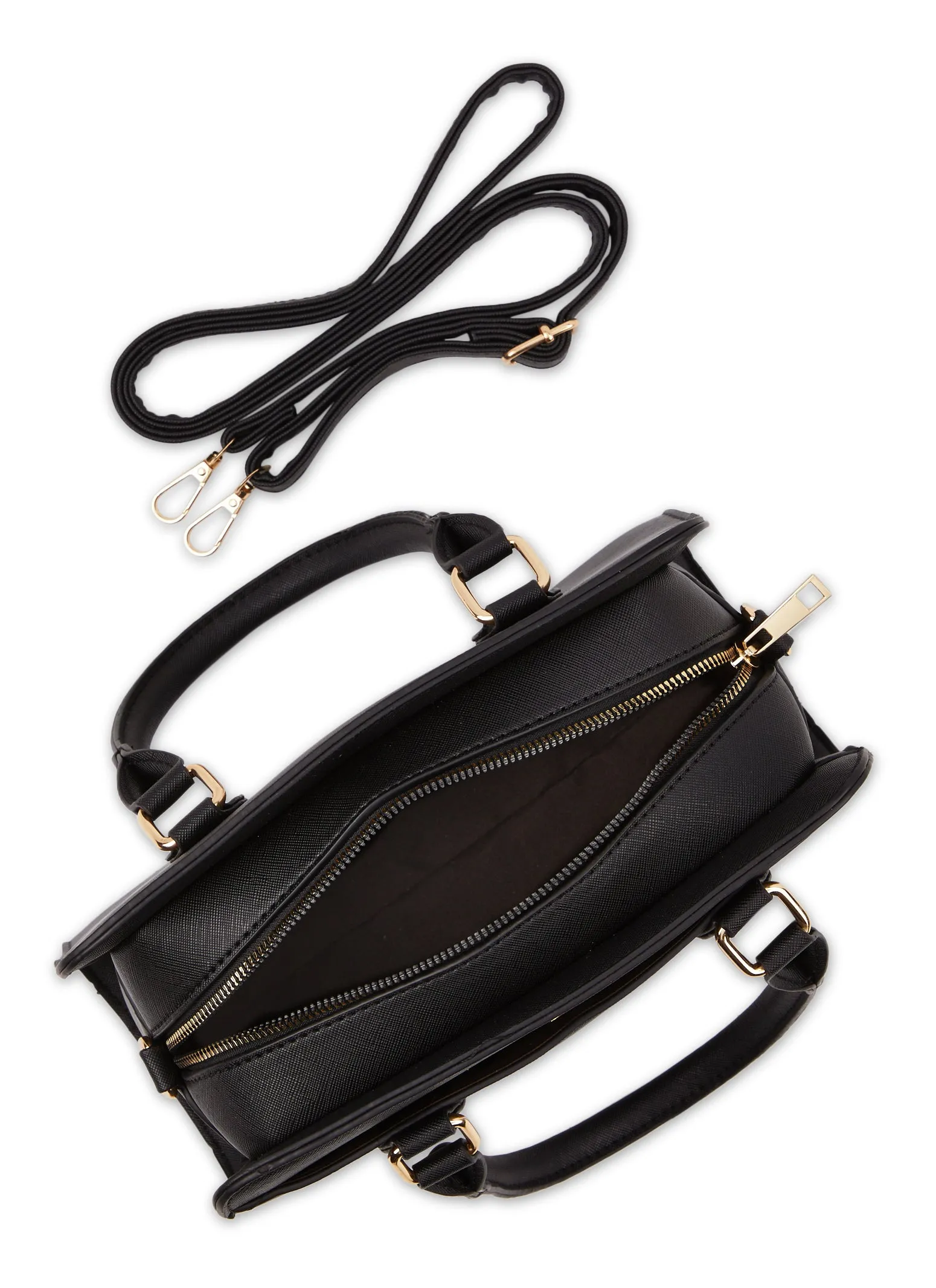 Faux Leather Satchel Crossbody Bag sold by Rainbow product image thumbnail 5