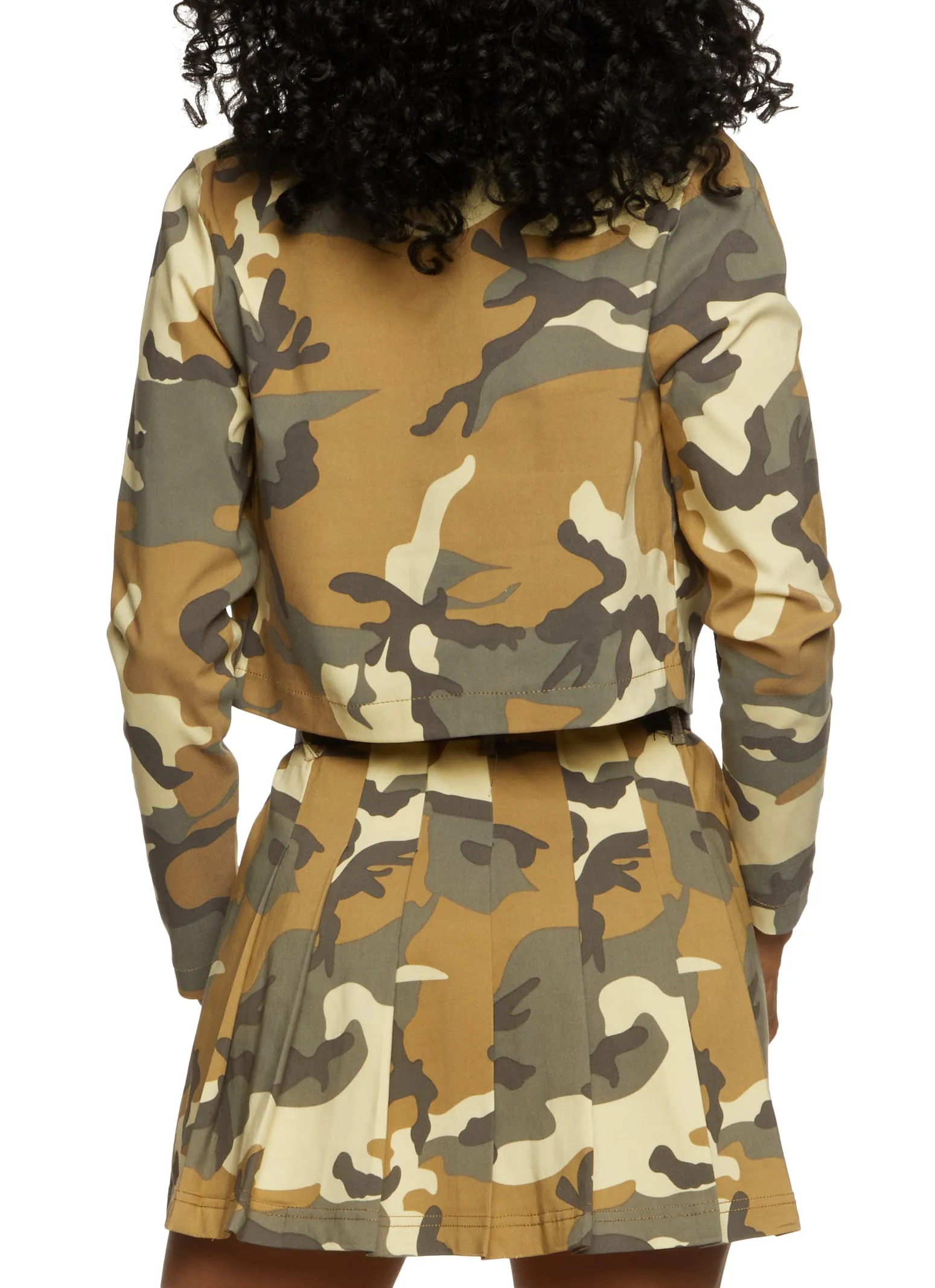 Release Buckle Strap Patterned Shacket sold by Rainbow product image thumbnail 3