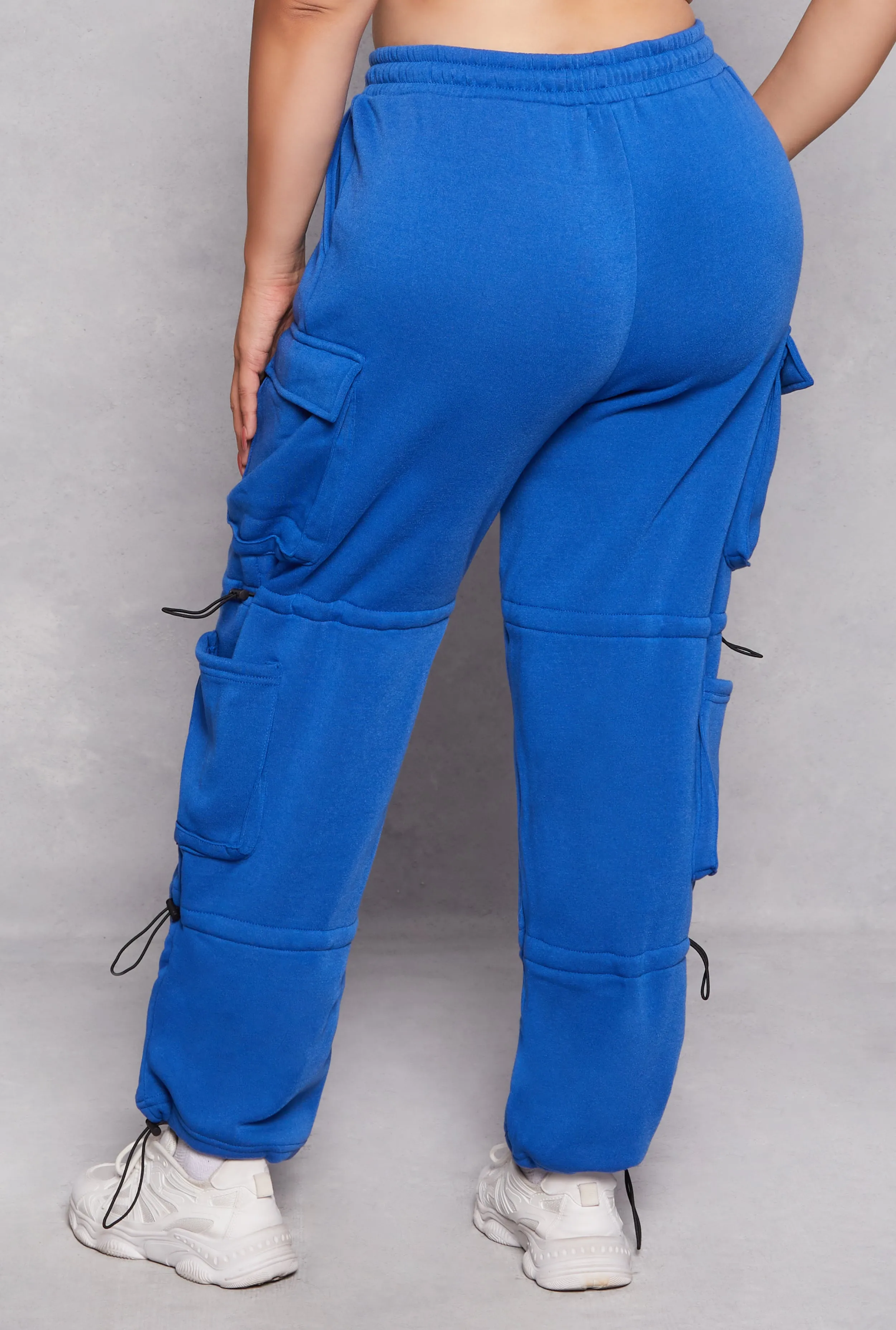 Plus Size Fleece Toggle Drawstring Cargo Joggers sold by Rainbow product image thumbnail 3