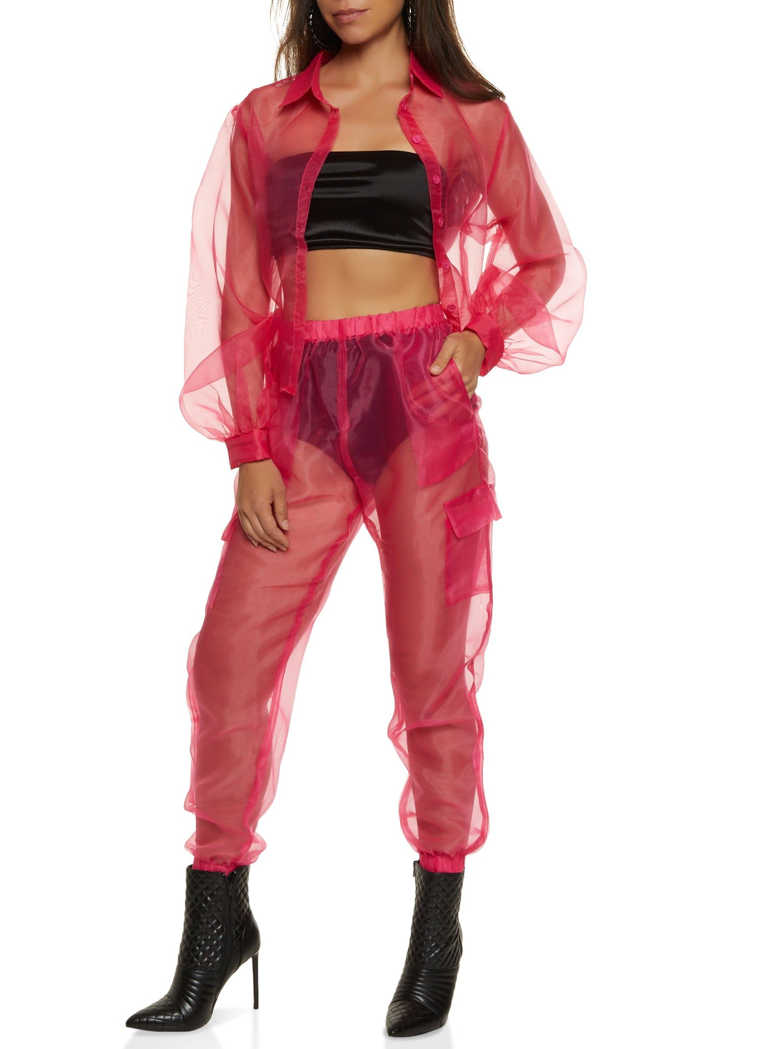 Organza Button Down Shirt sold by Rainbow product image thumbnail 2