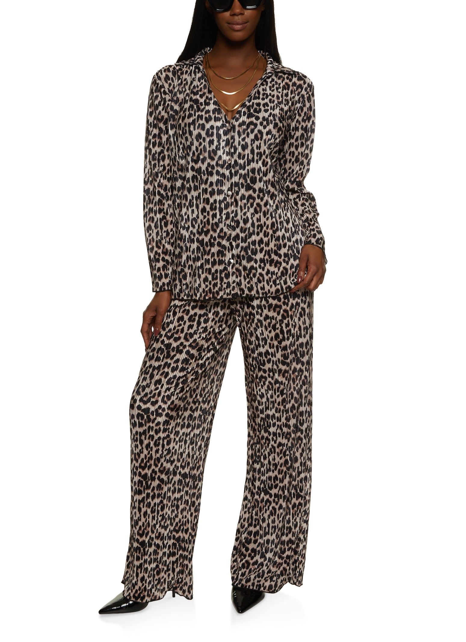 Plisse Printed Button Front Shirt sold by Rainbow product image thumbnail 2