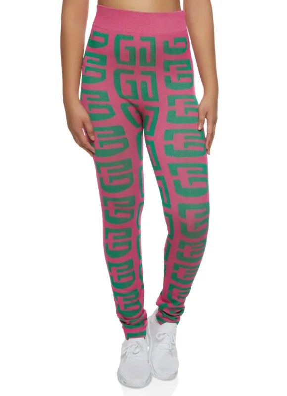 Seamless Geometric Print High Waist Leggings sold by Rainbow