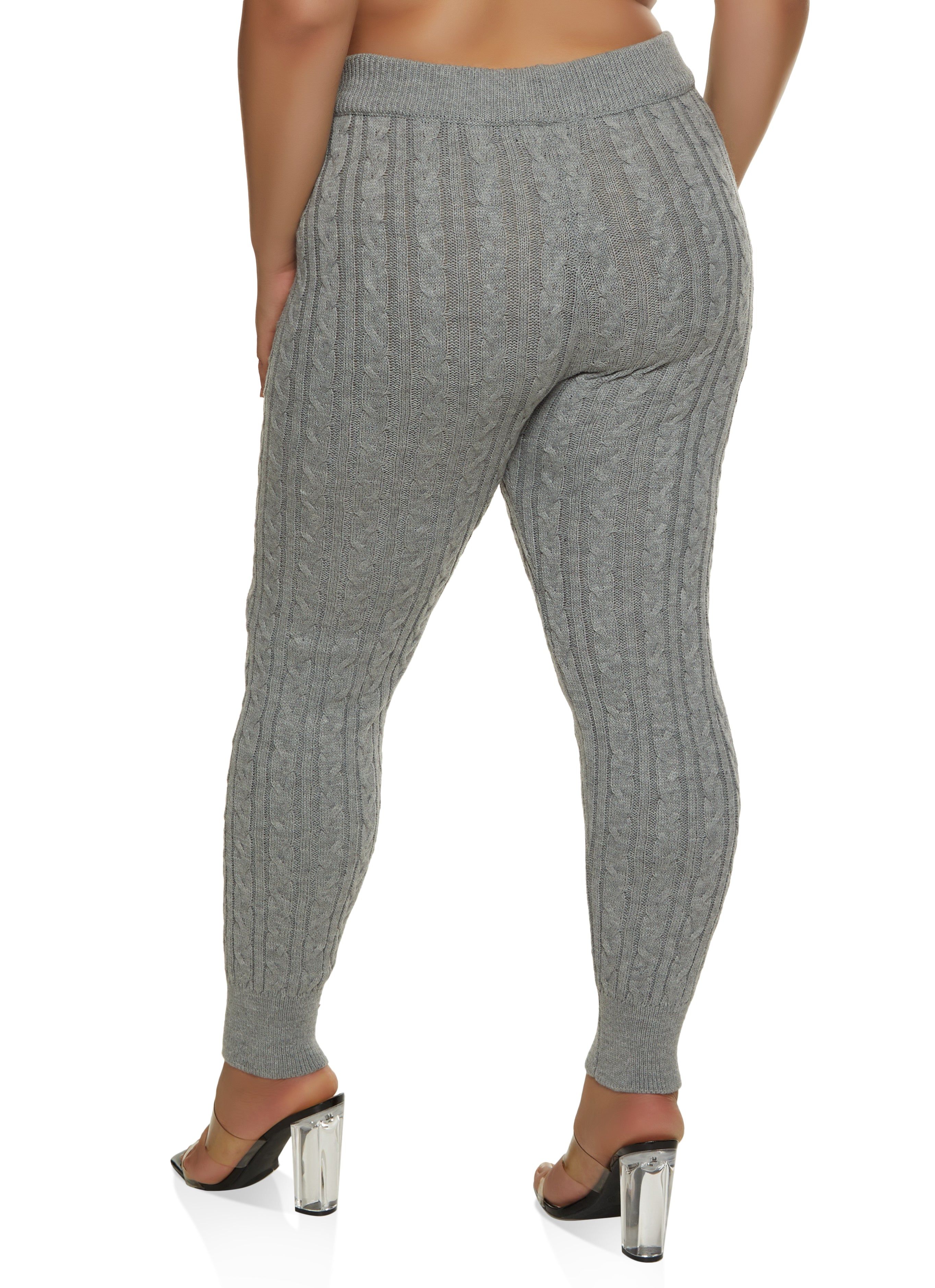 Plus Size Cable Knit Skinny Leg Pants sold by Rainbow product image thumbnail 2