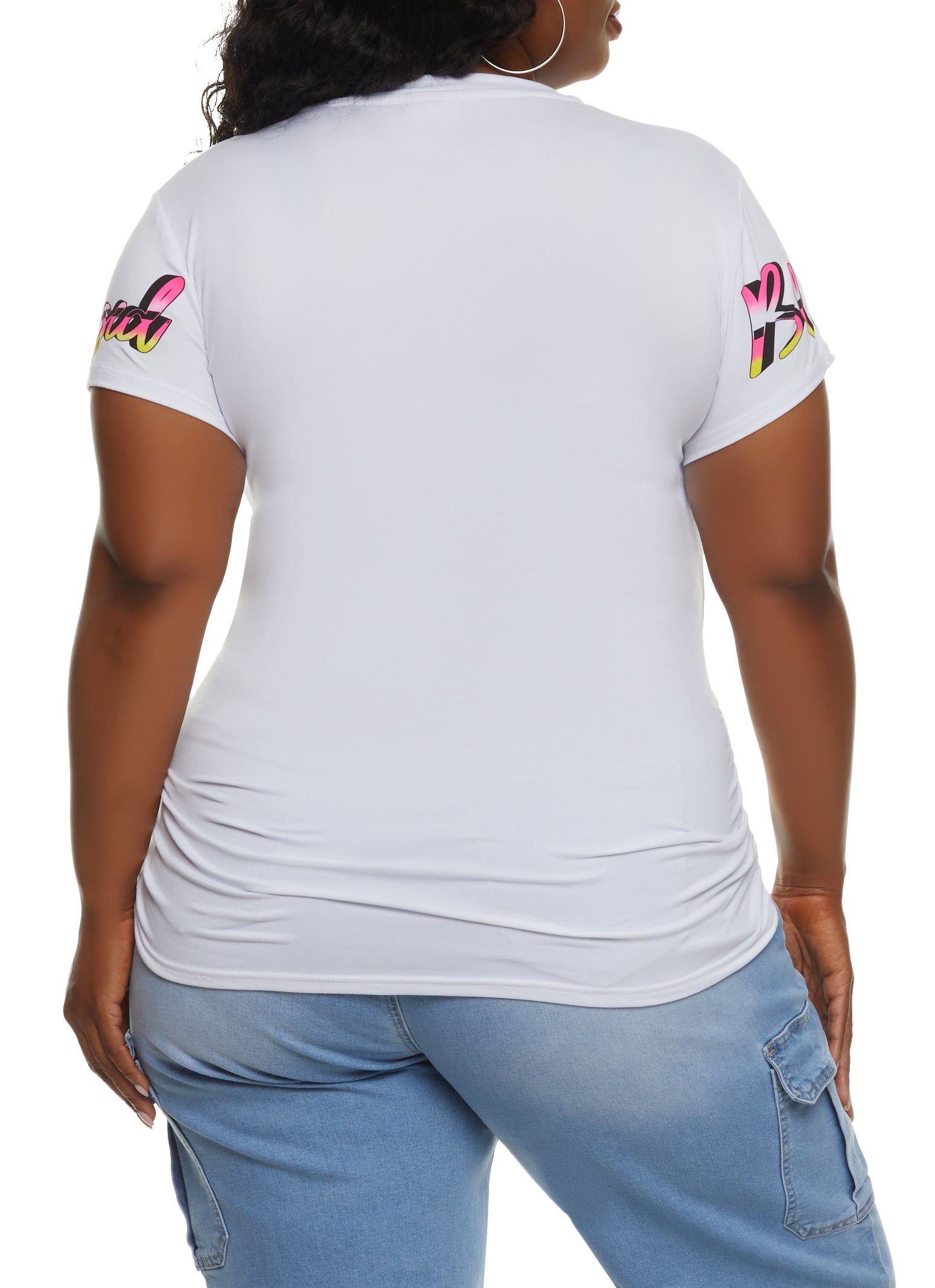 Plus Size Blessed Checkered Graphic Tee sold by Rainbow product image thumbnail 2