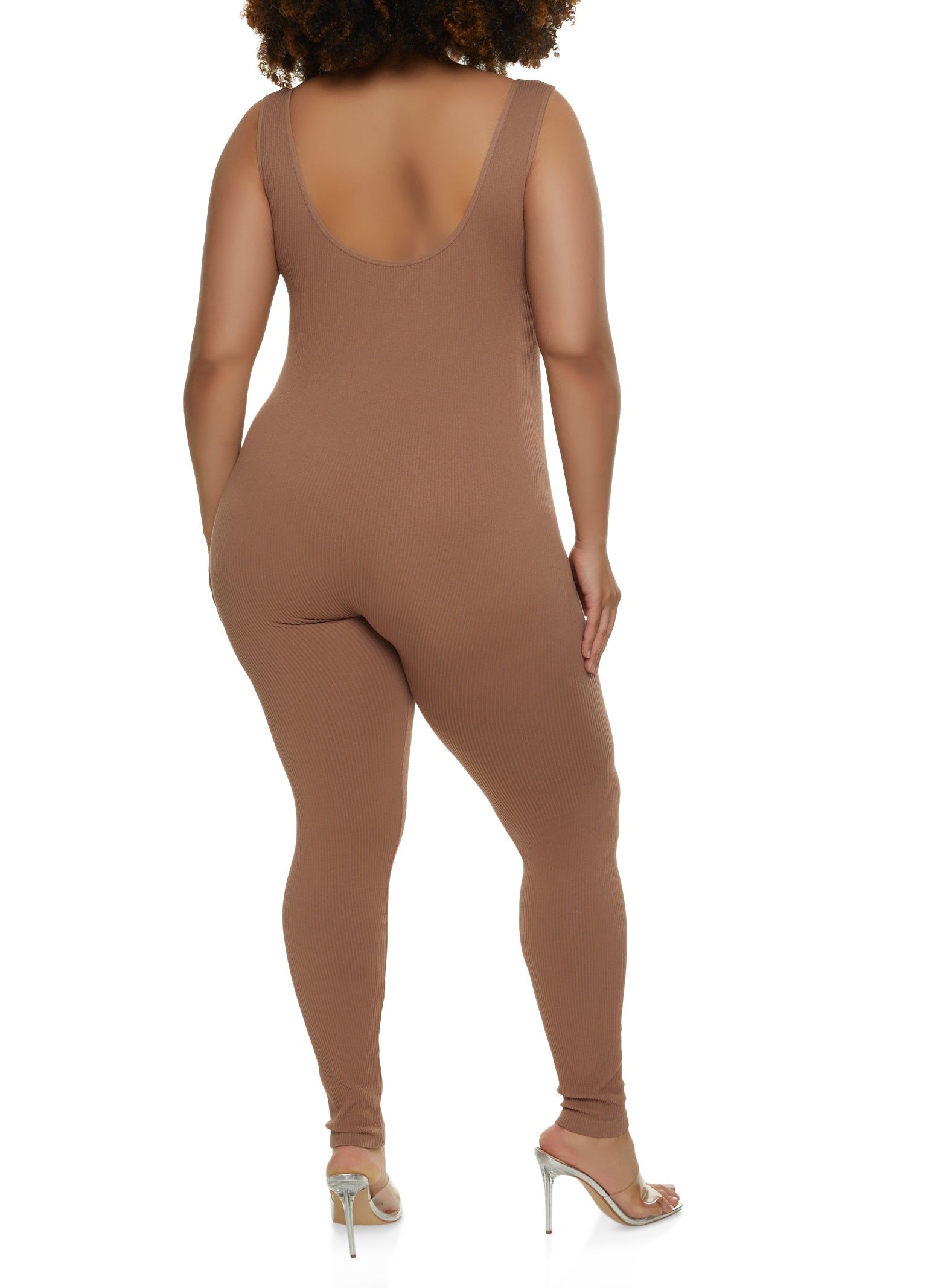 Plus Size Seamless Scoop Neck Catsuit sold by Rainbow product image thumbnail 2