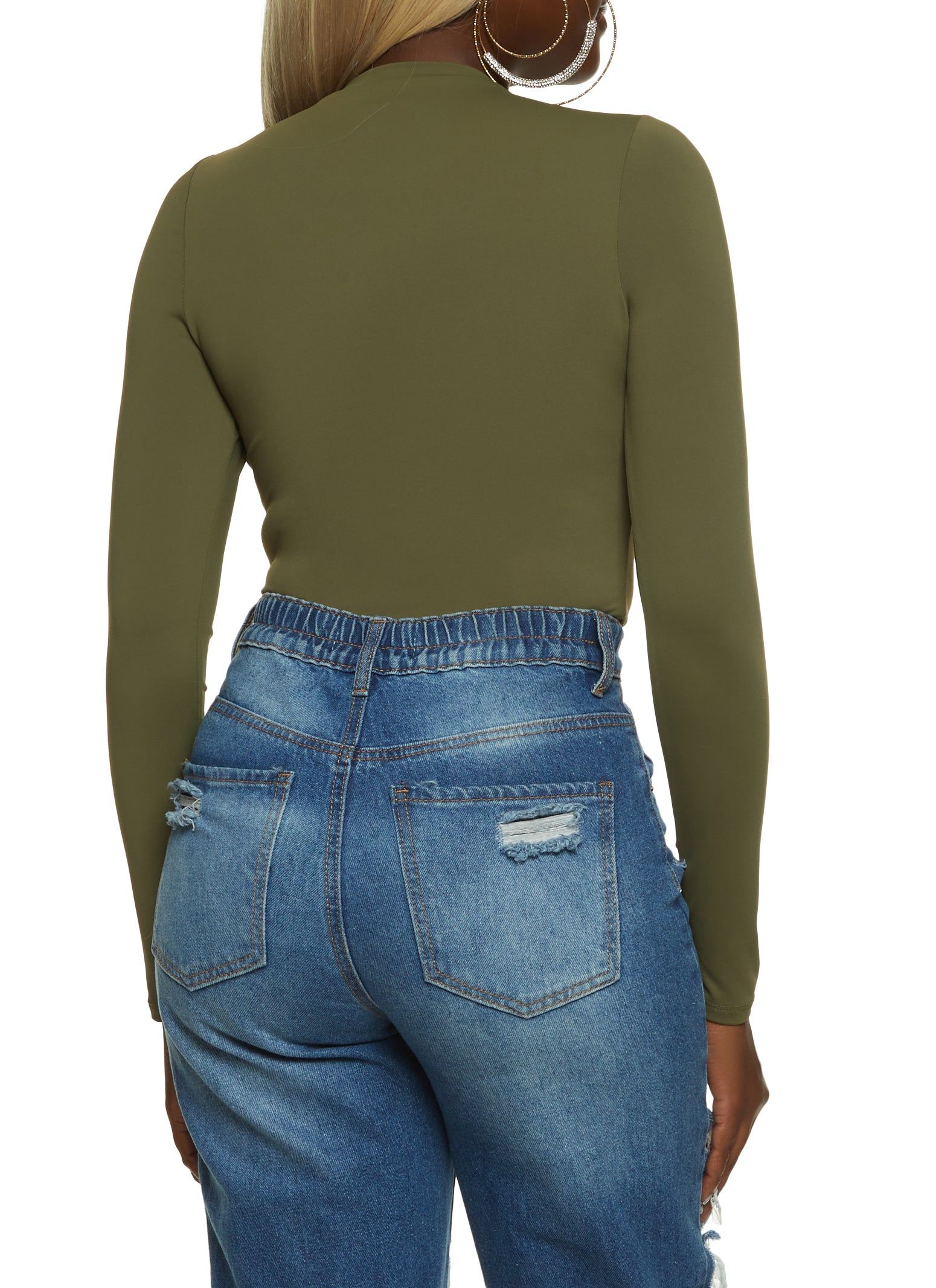 Crew Neck Long Sleeve Bodysuit sold by Rainbow product image thumbnail 3