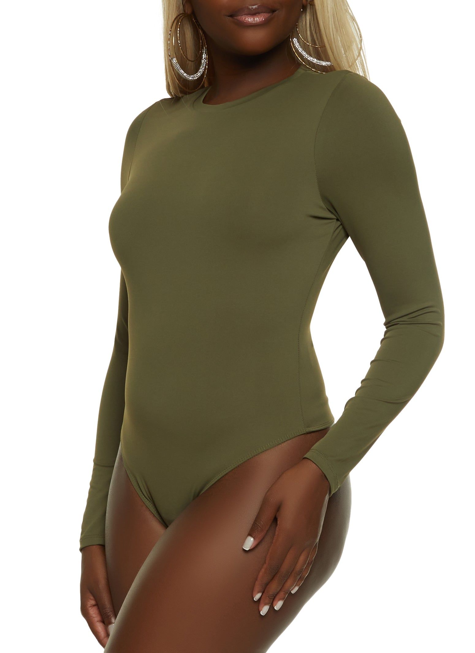 Crew Neck Long Sleeve Bodysuit sold by Rainbow