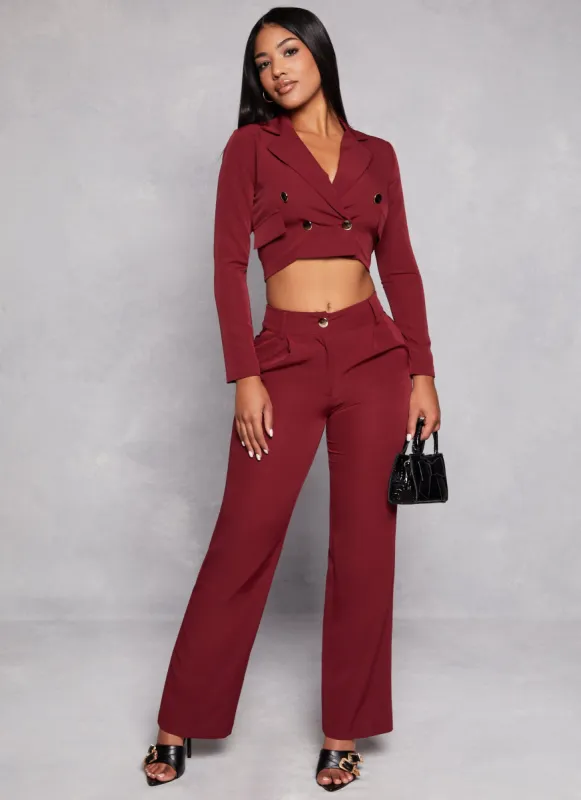 Crepe Knit High Waist Trousers sold by Rainbow