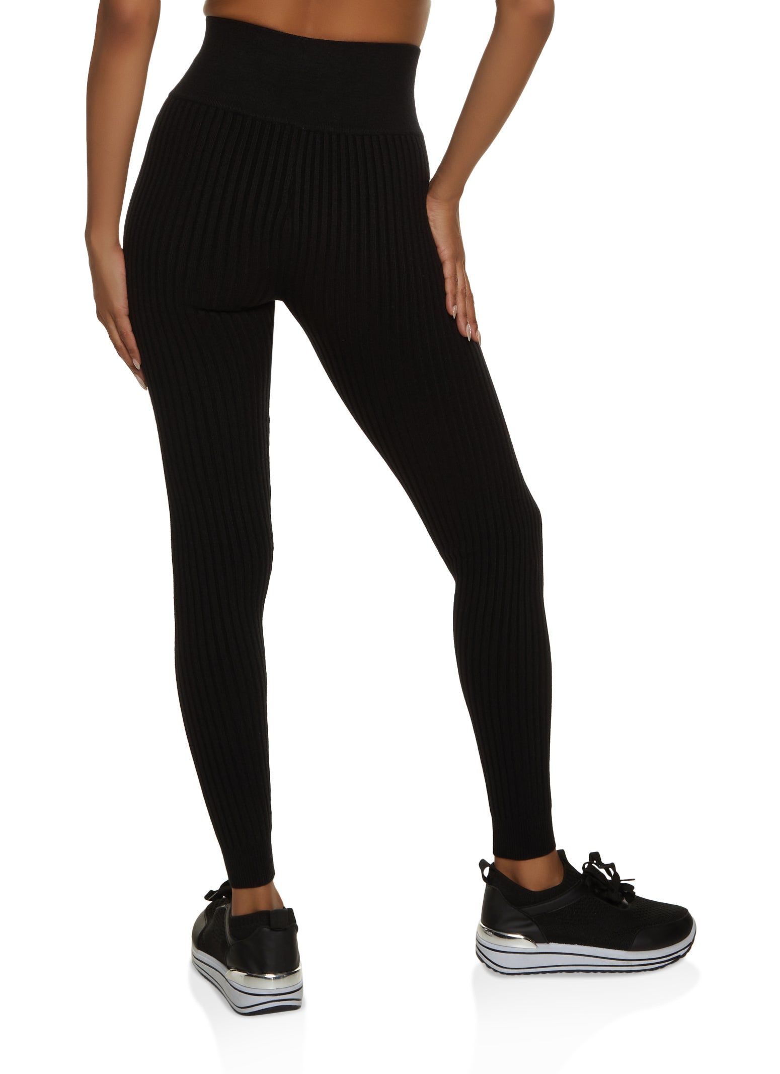 Ribbed High Waisted Leggings sold by Rainbow product image thumbnail 2