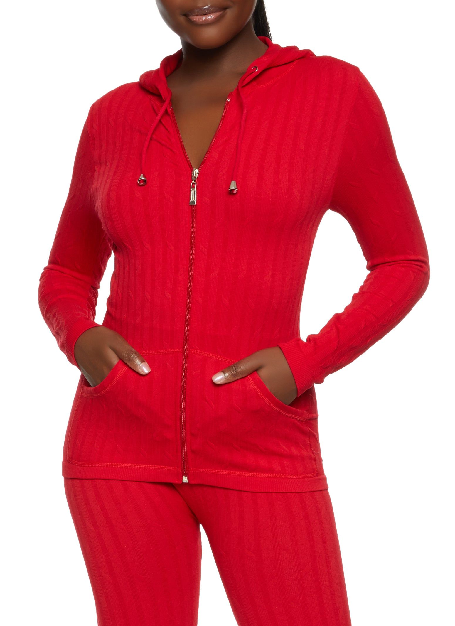 Seamless Ribbed Zip Front Hoodie sold by Rainbow
