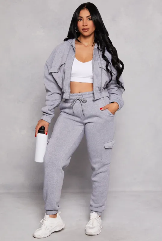 Fleece Cargo Pocket Sweatpants sold by Rainbow