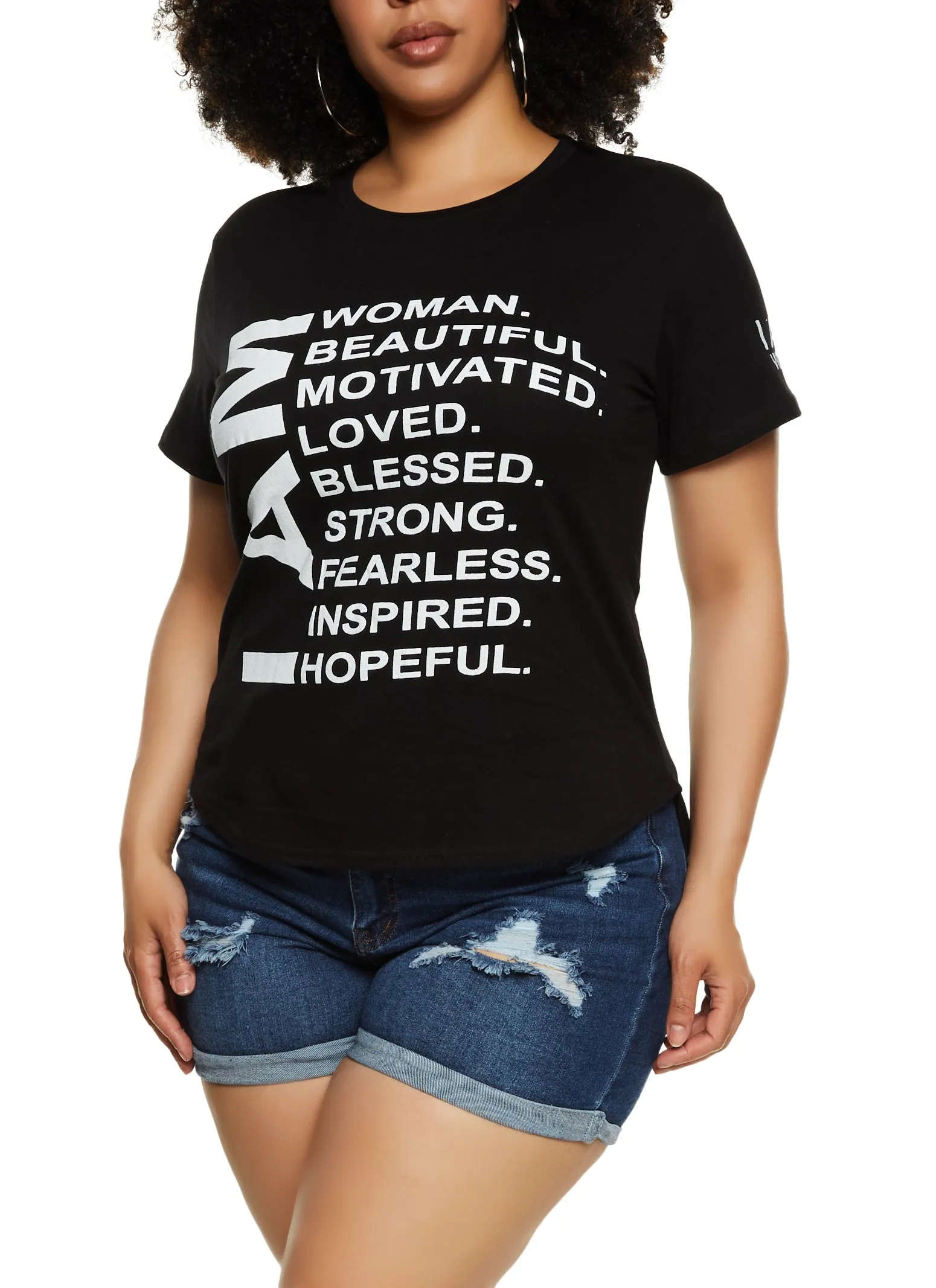 Plus Size I Am Woman Graphic Tee sold by Rainbow product image thumbnail 2
