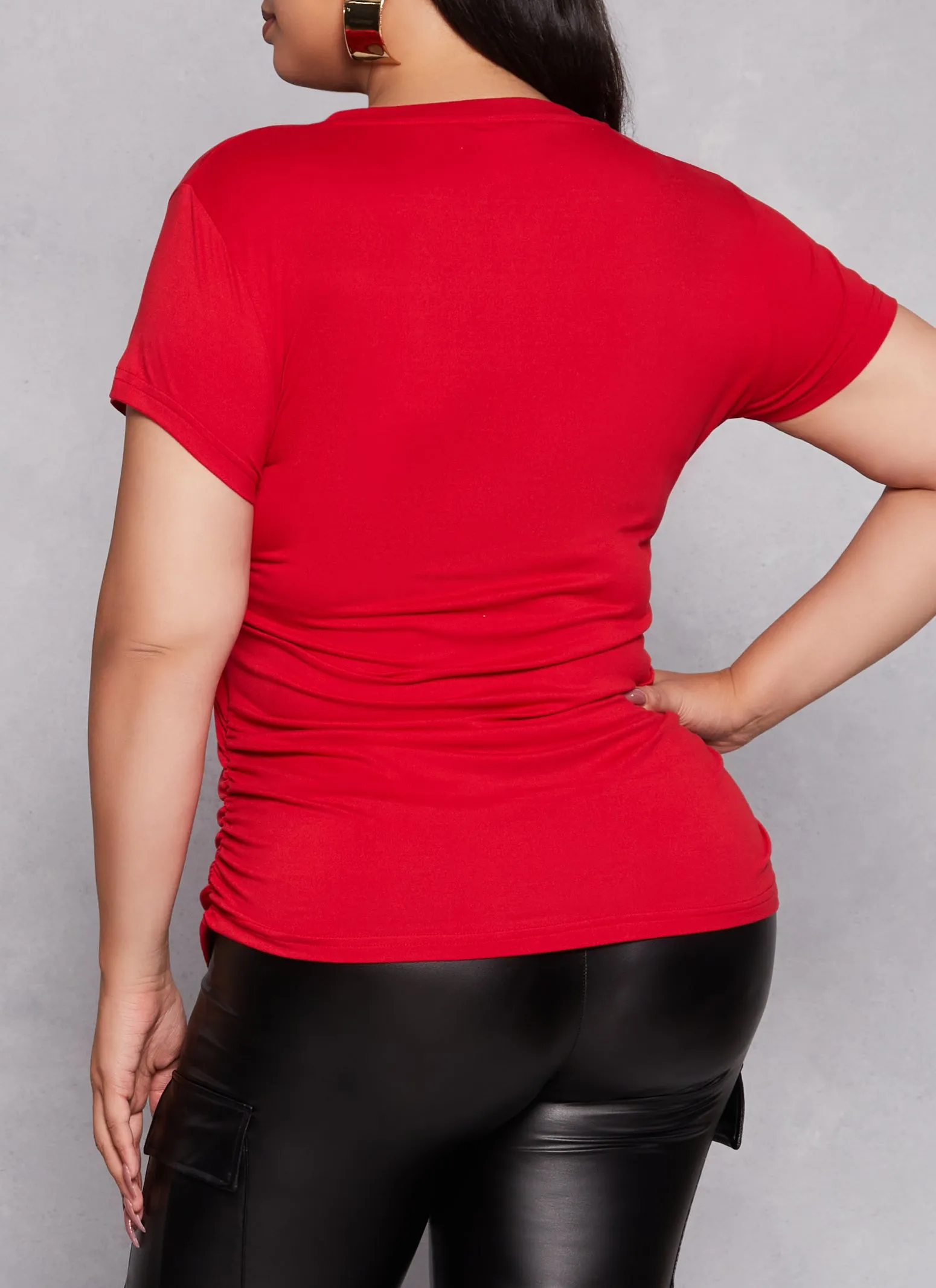 Plus Size No Worries Embossed Foil Graphic Tee sold by Rainbow product image thumbnail 3