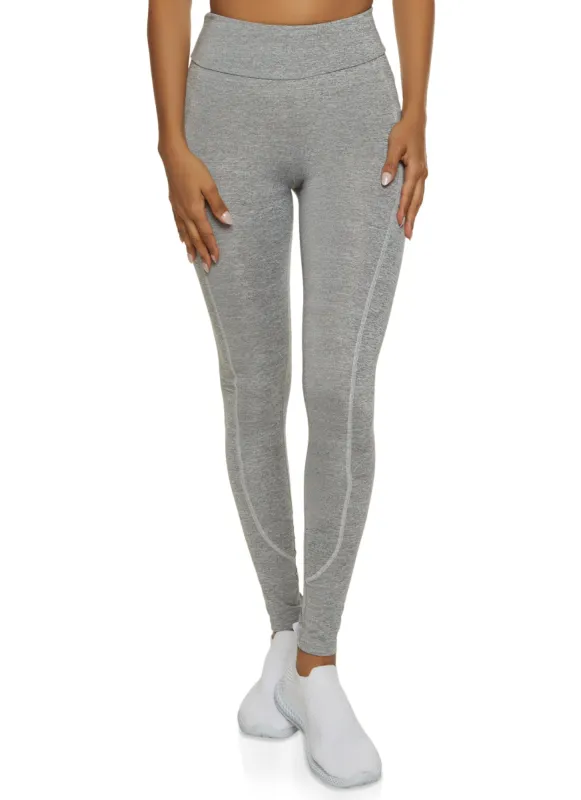 Contrast Stitch Cell Phone Pocket Leggings sold by Rainbow