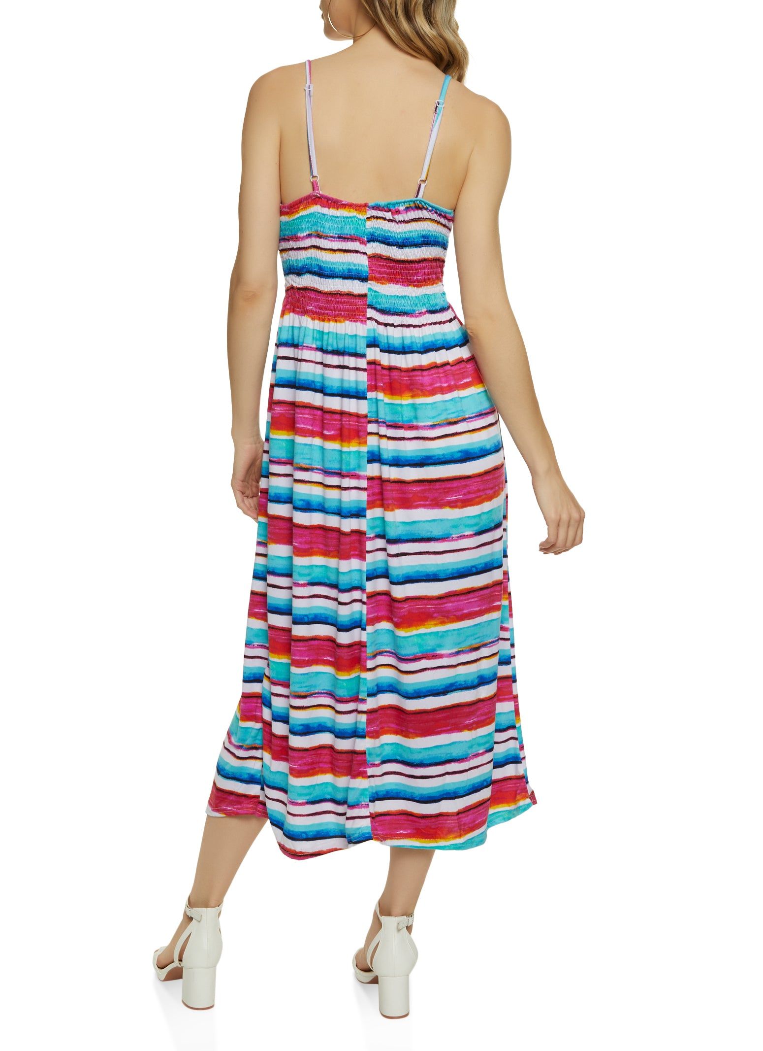 Striped Smocked Waist Maxi Dress sold by Rainbow product image thumbnail 3