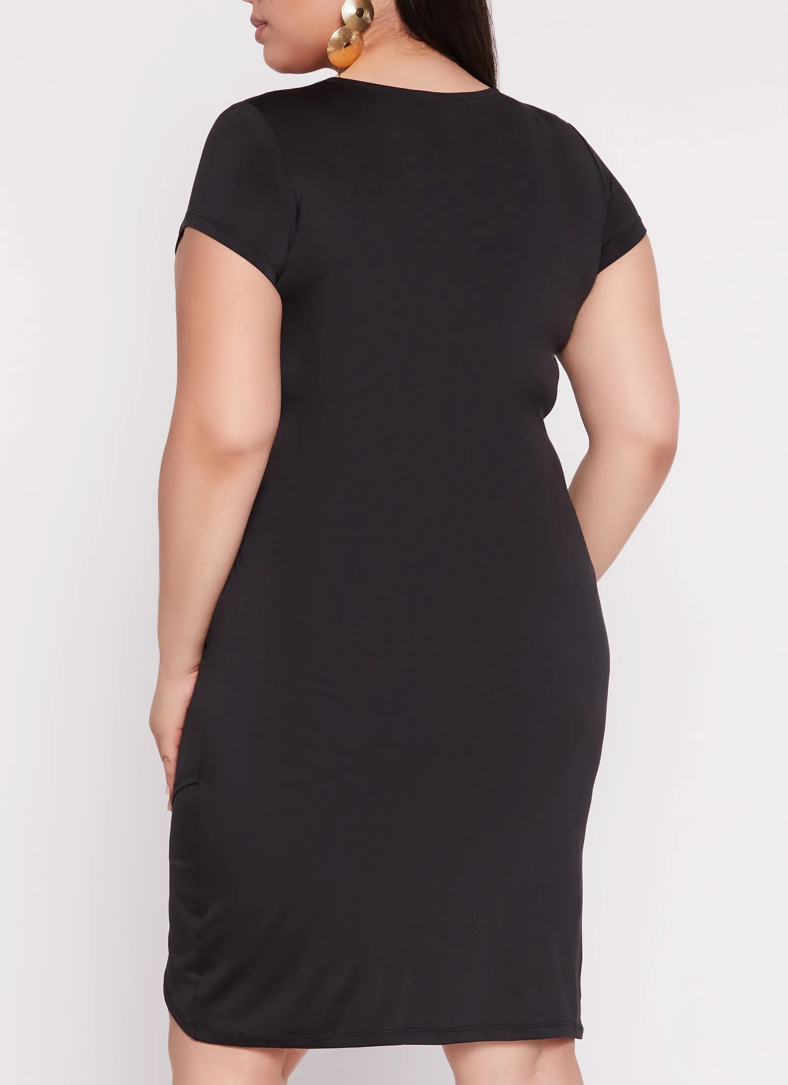 Plus Size Tulip Hem Midi Dress sold by Rainbow product image thumbnail 3