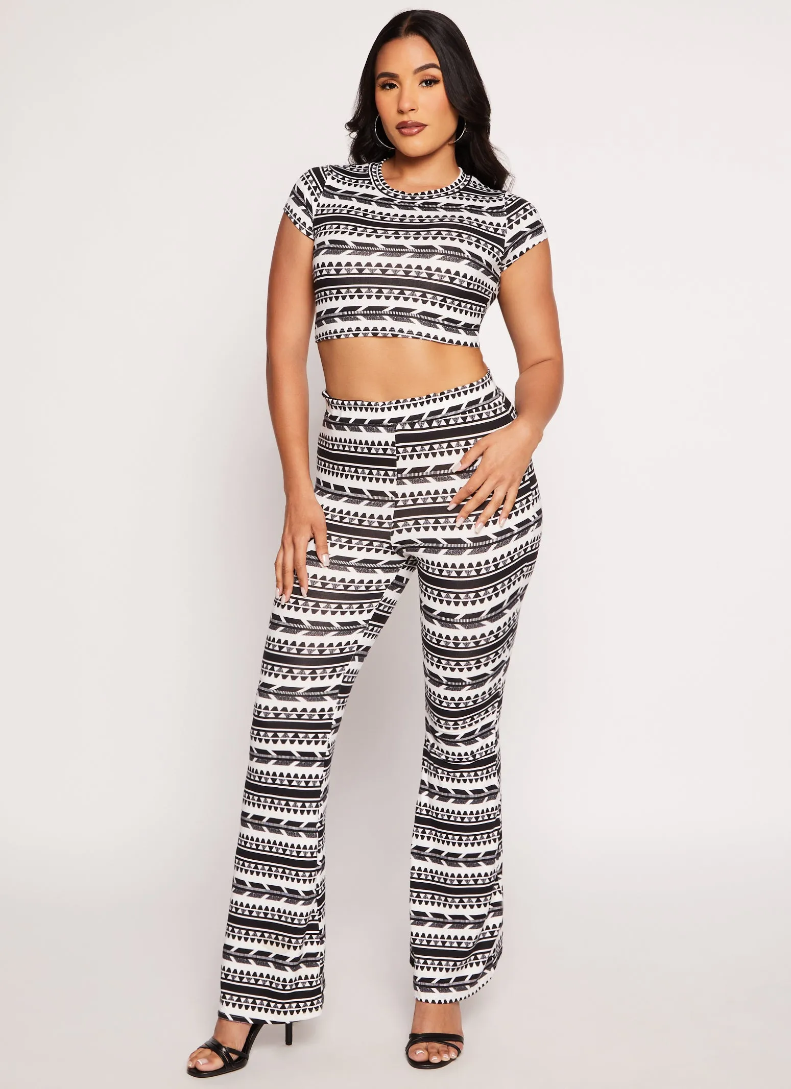 Aztec Print Crop Top sold by Rainbow product image thumbnail 2