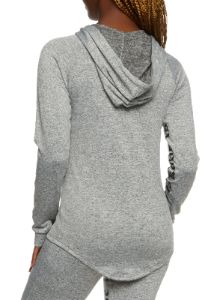Love Graphic Zip Front Hoodie sold by Rainbow