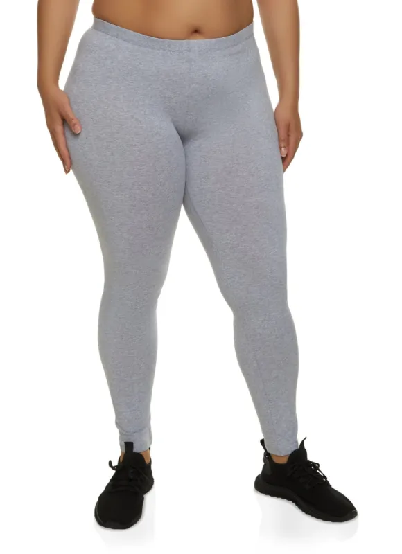 Plus Size Basic High Waist Leggings sold by Rainbow