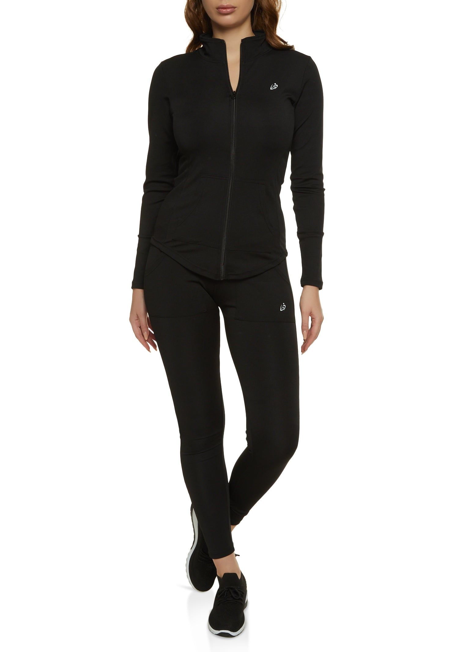 Solid Zip Front Mock Neck Track Jacket sold by Rainbow product image thumbnail 2