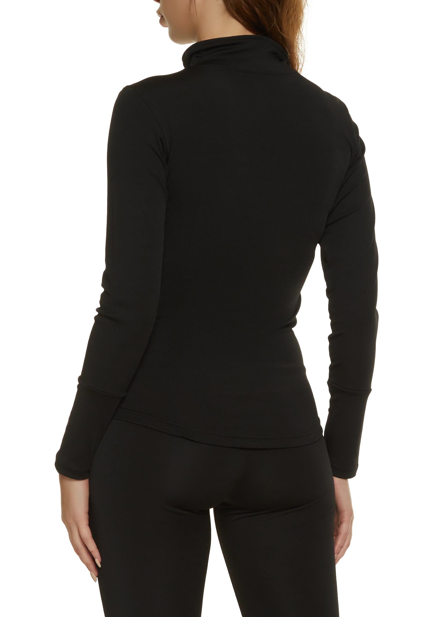 Solid Zip Front Mock Neck Track Jacket sold by Rainbow product image thumbnail 3