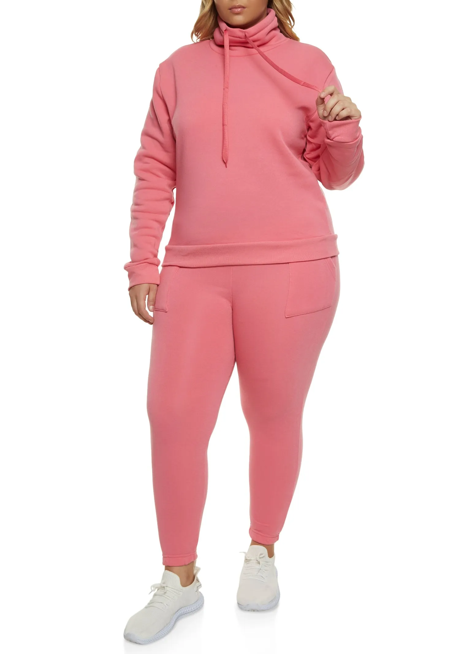 Plus Size Fleece Funnel Neck Sweatshirt sold by Rainbow product image thumbnail 2