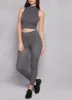 Seamless Mock Neck Crop Top and Leggings sold by Rainbow