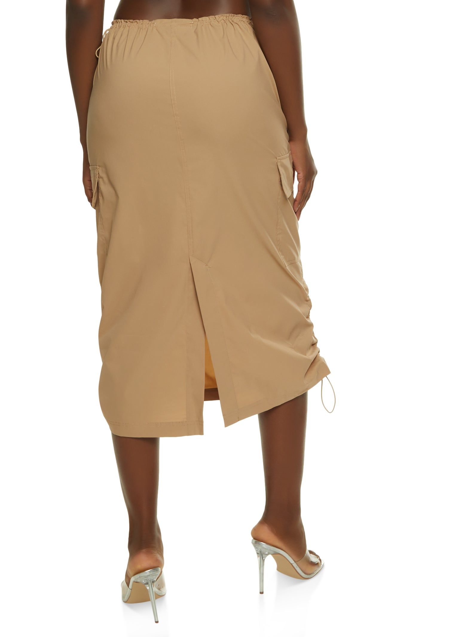 Nylon Cargo Pocket Midi Skirt sold by Rainbow product image thumbnail 2