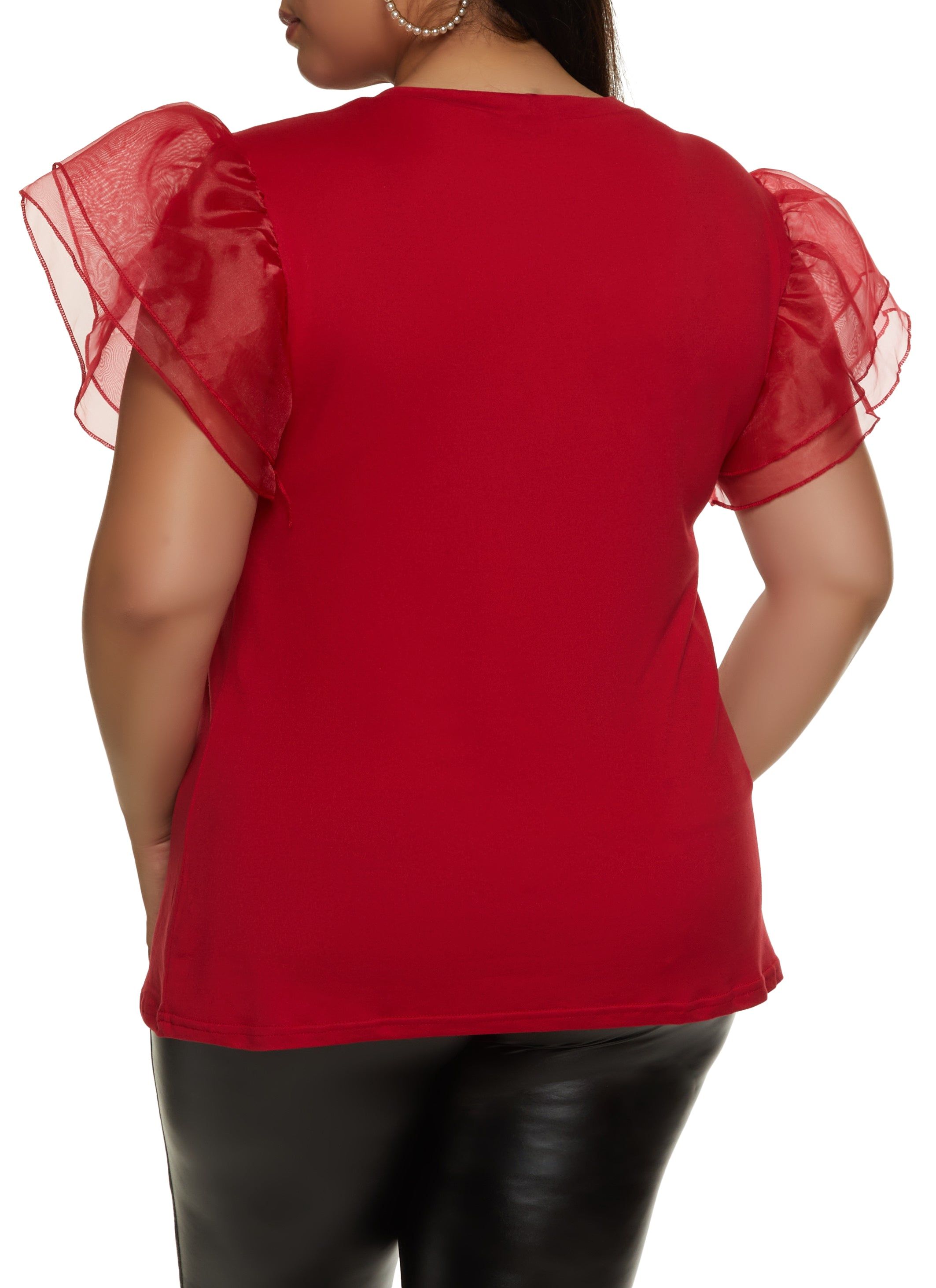 Plus Size Love Faux Pearl Graphic Top sold by Rainbow product image thumbnail 2