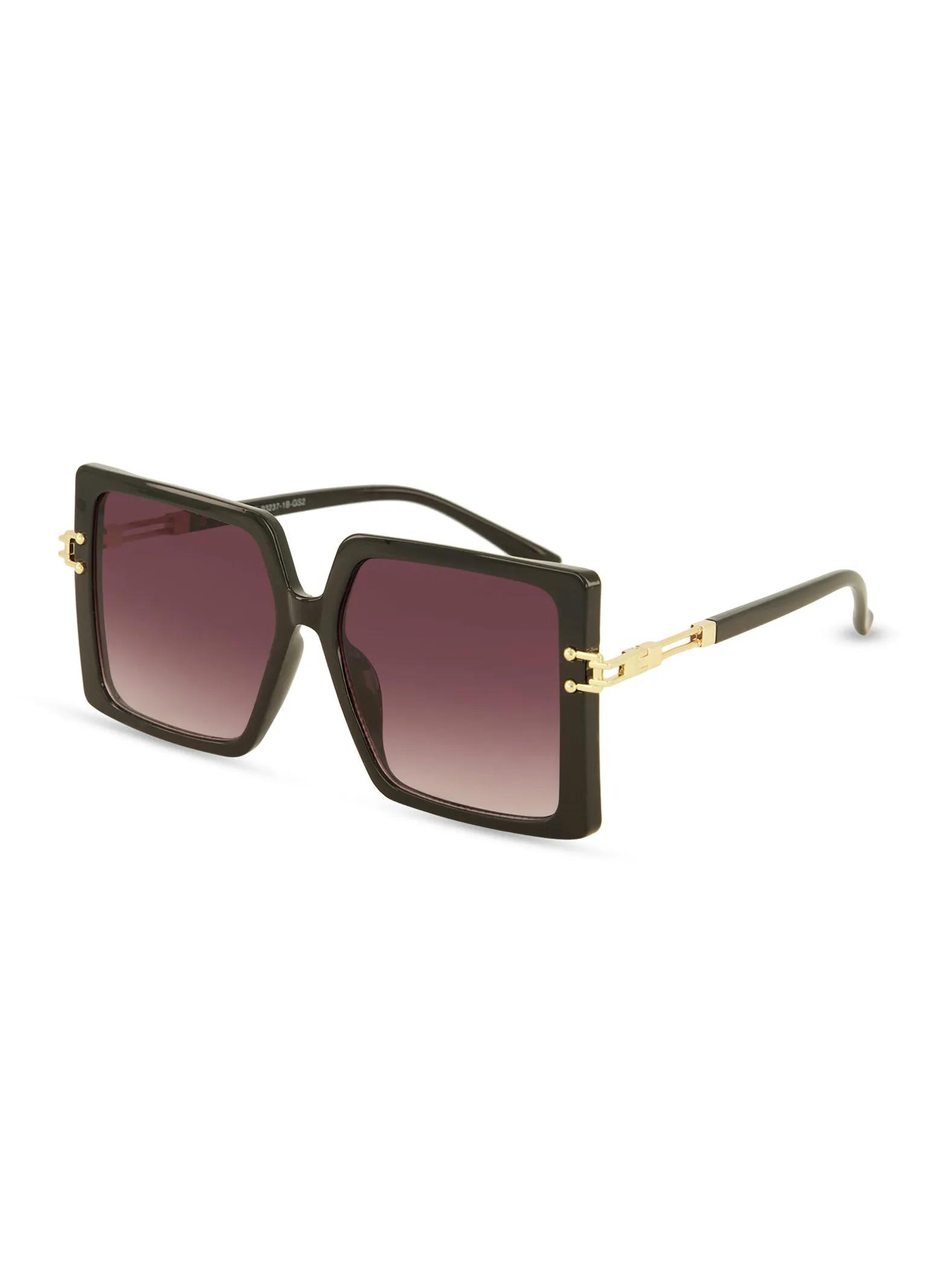 Metallic Temple Oversized Square Frame Sunglasses sold by Rainbow product image thumbnail 2