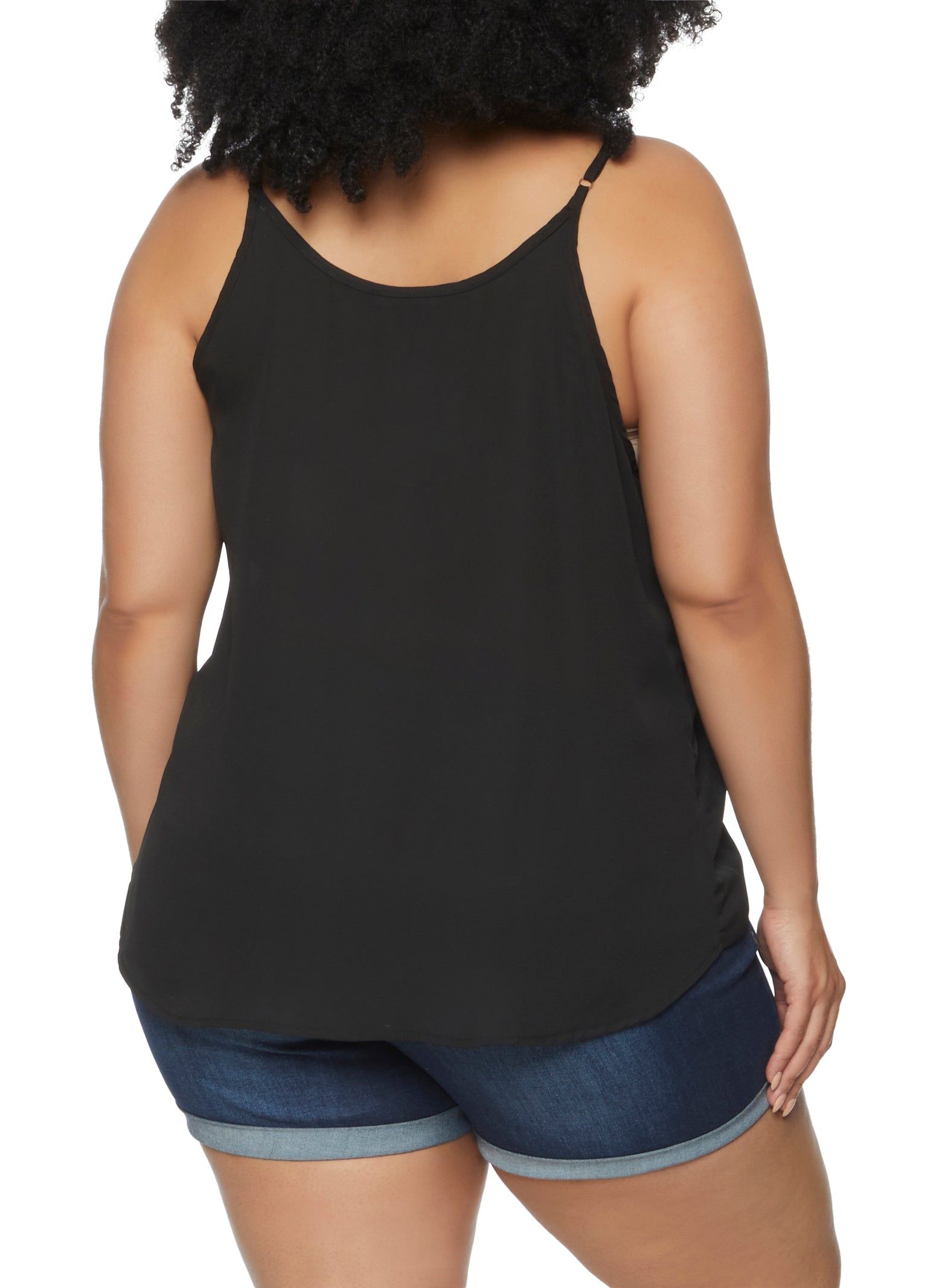 Plus Size Solid Faux Wrap Cami sold by Rainbow product image thumbnail 2