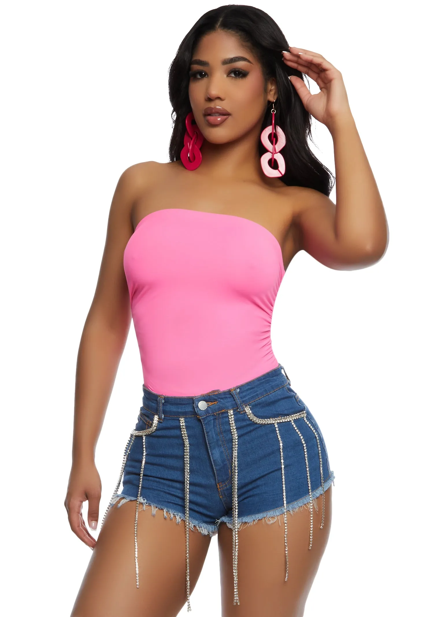 Haute Monde Ruched Strapless Bodysuit sold by Rainbow product image thumbnail 2