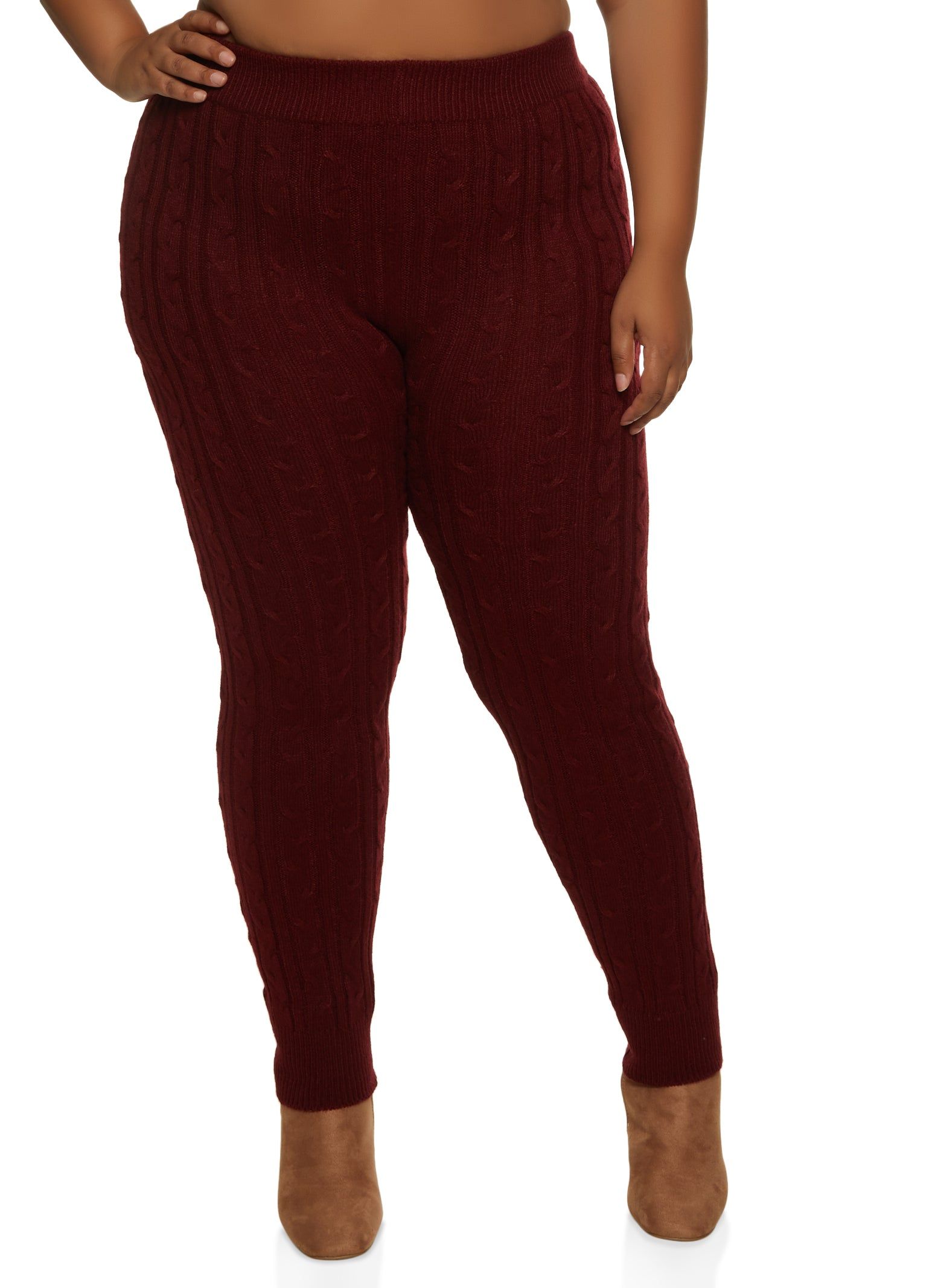 Plus Size Cable Knit Pants sold by Rainbow