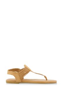 Solid Ankle Strap Corded Thong Sandals sold by Rainbow