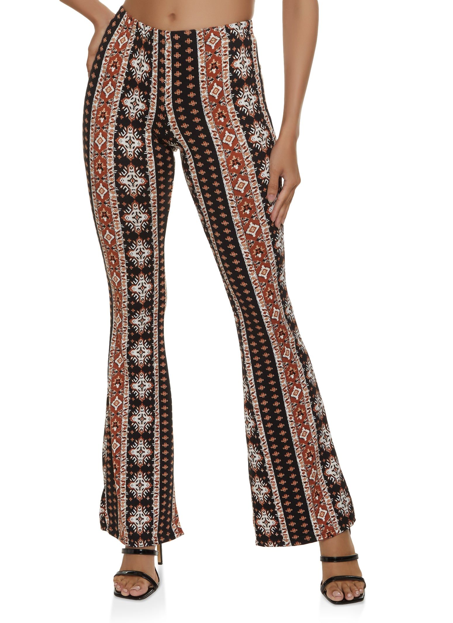 Border Print Flared Pants sold by Rainbow product image thumbnail 2