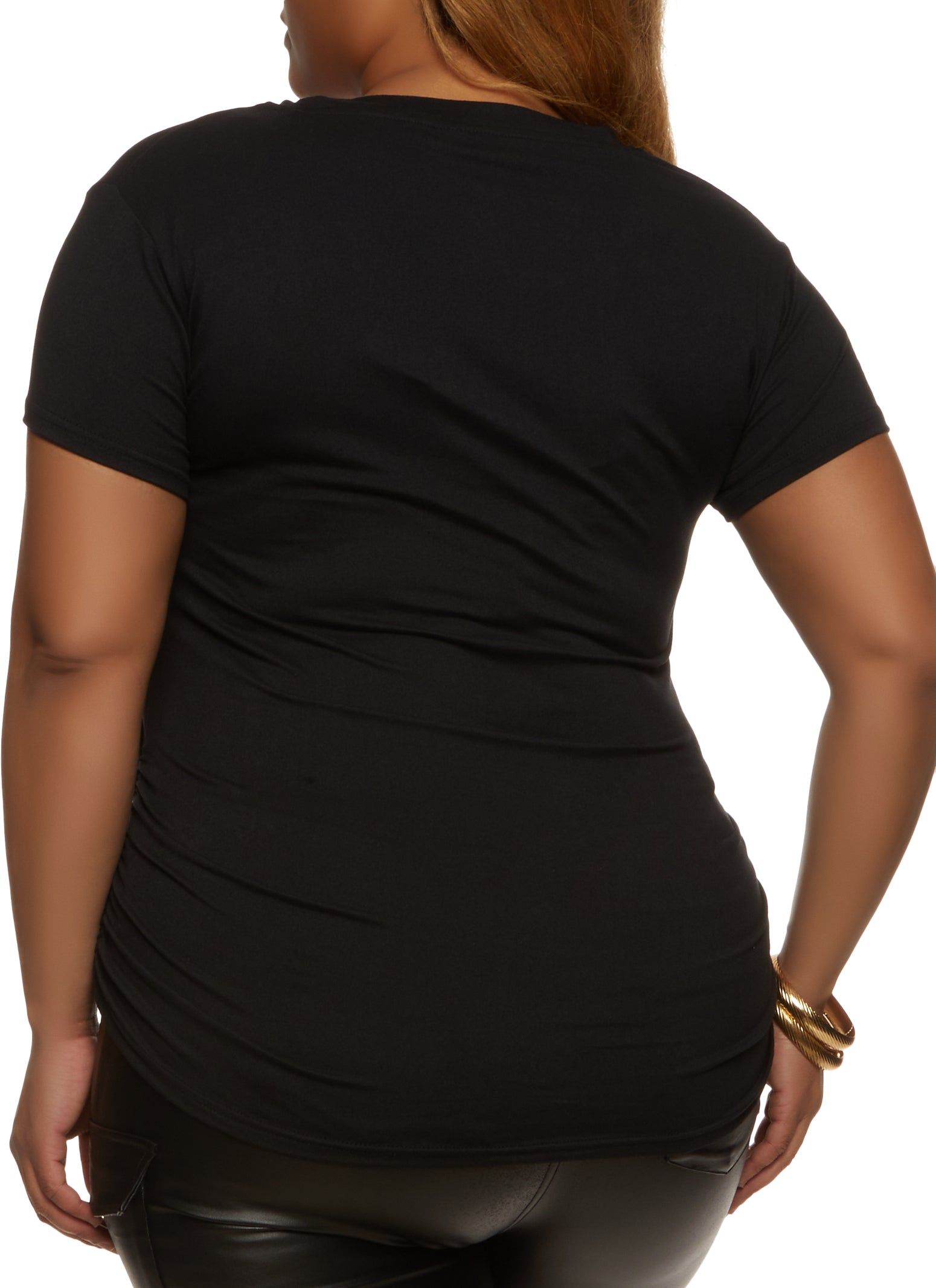 Plus Size Embossed Foil Screen Queen Graphic Tee sold by Rainbow product image thumbnail 2