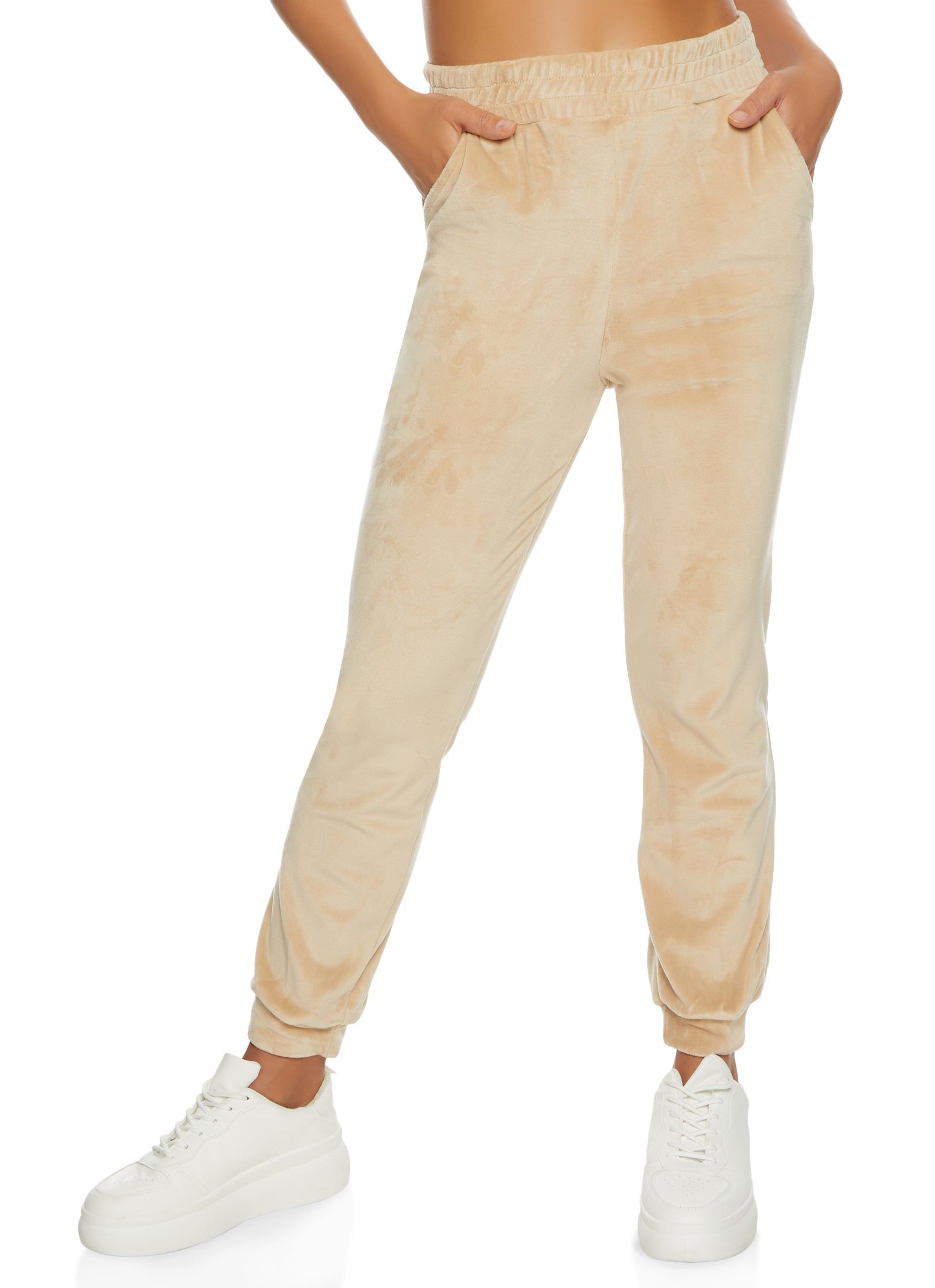 Velour Elastic Waist Joggers sold by Rainbow