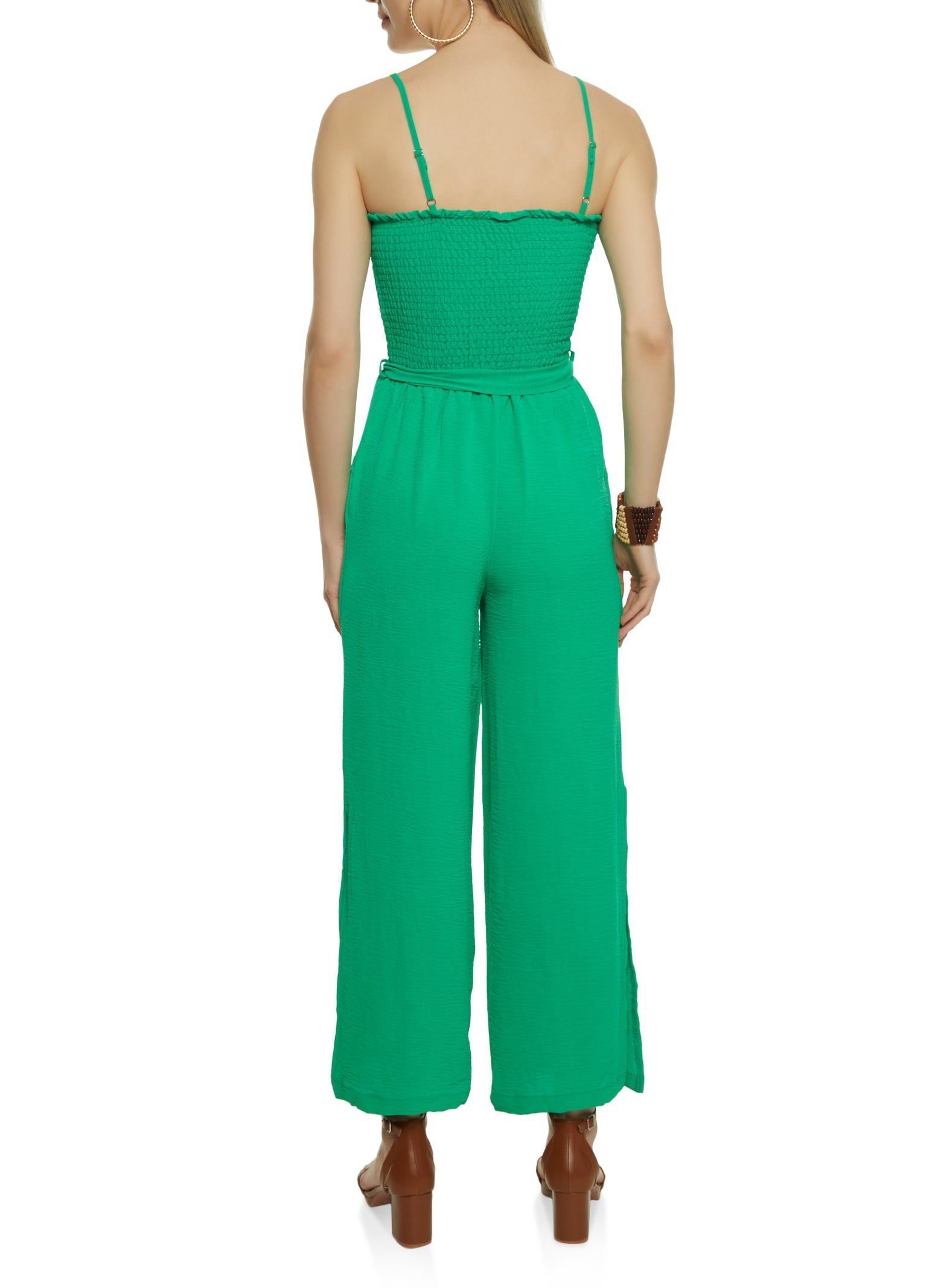 Smocked Tie Waist Jumpsuit sold by Rainbow product image thumbnail 2