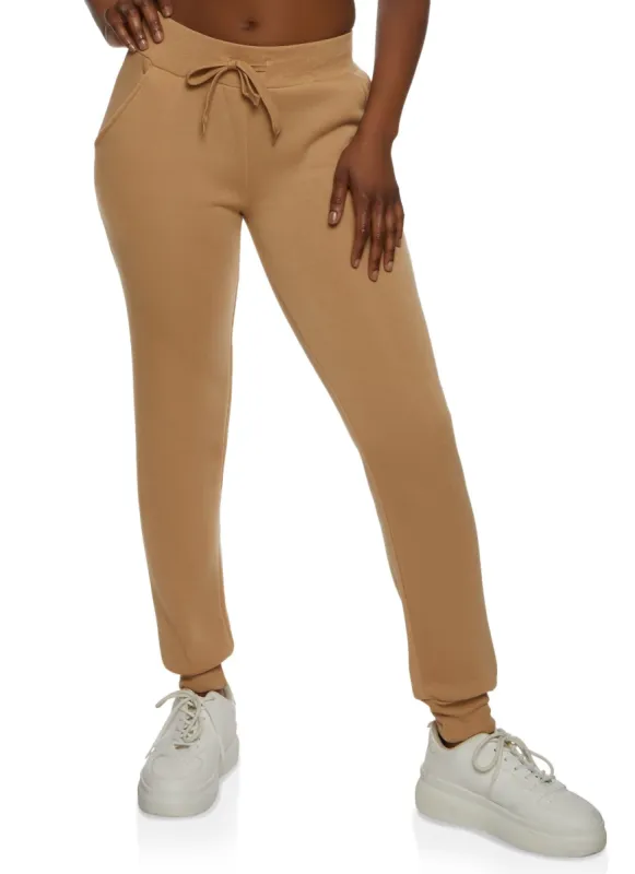 Drawstring Waist Fleece Joggers sold by Rainbow