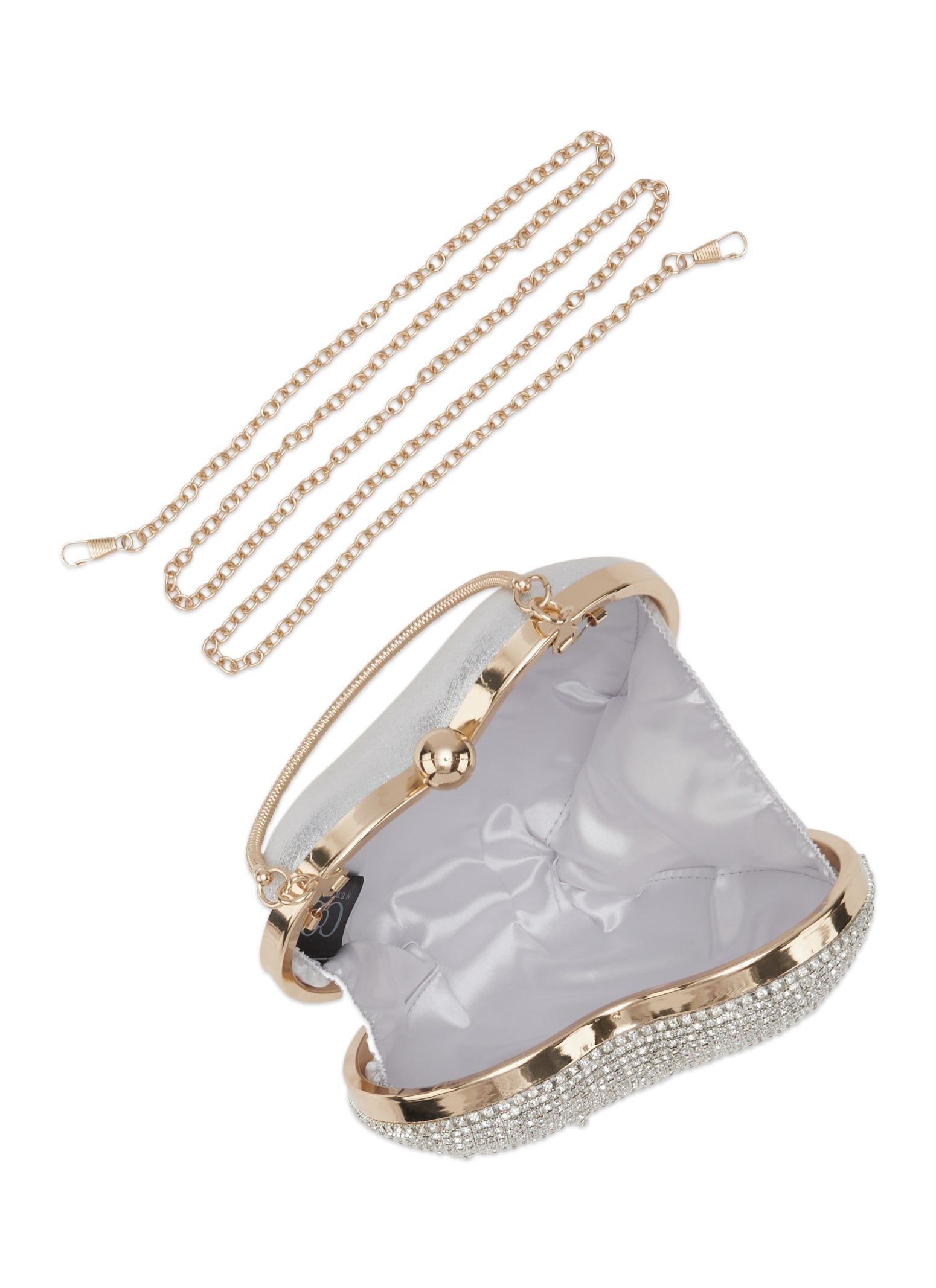 Heart Rhinestone Fringe Convertible Clutch Purse sold by Rainbow product image thumbnail 5