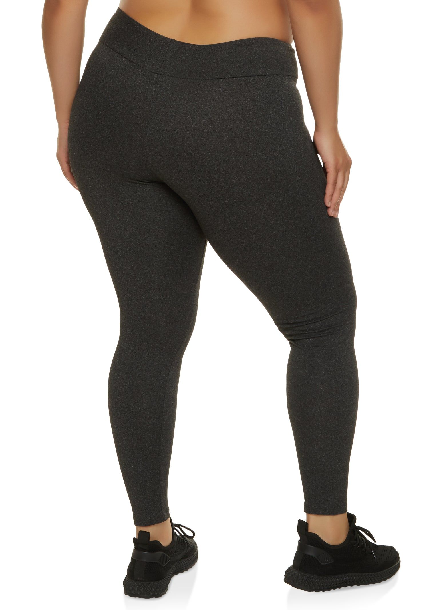 Plus Size High Waist Wide Waistband Leggings sold by Rainbow product image thumbnail 2