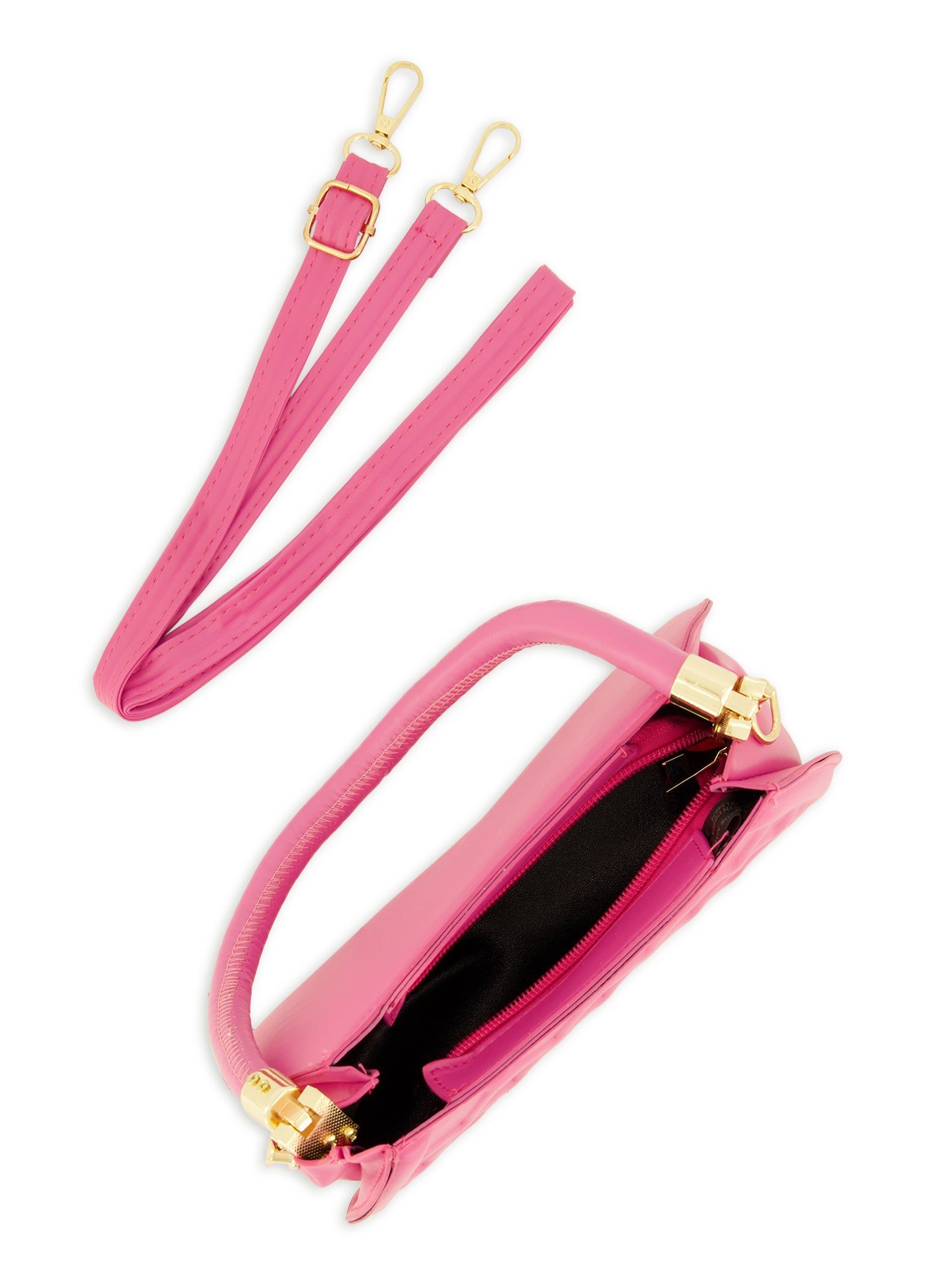 Faux Leather Quilted Shoulder Bag sold by Rainbow product image thumbnail 5