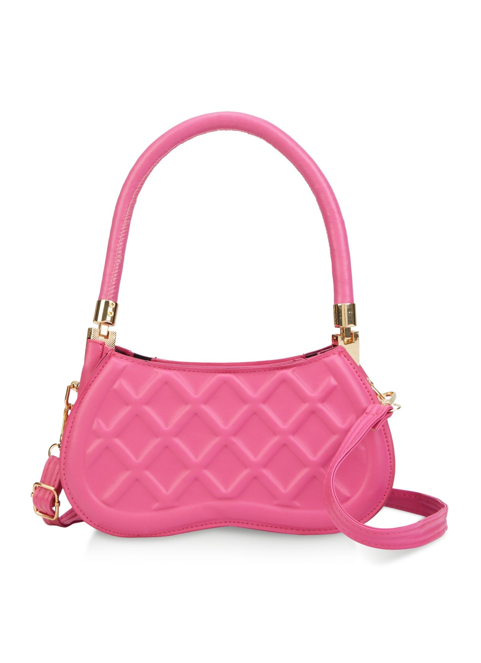 Faux Leather Quilted Shoulder Bag sold by Rainbow product image thumbnail 2