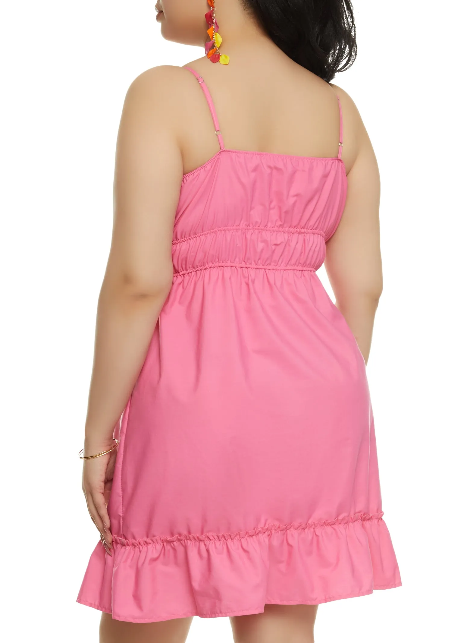 Plus Size Ruffled Hem Cami Dress sold by Rainbow product image thumbnail 3