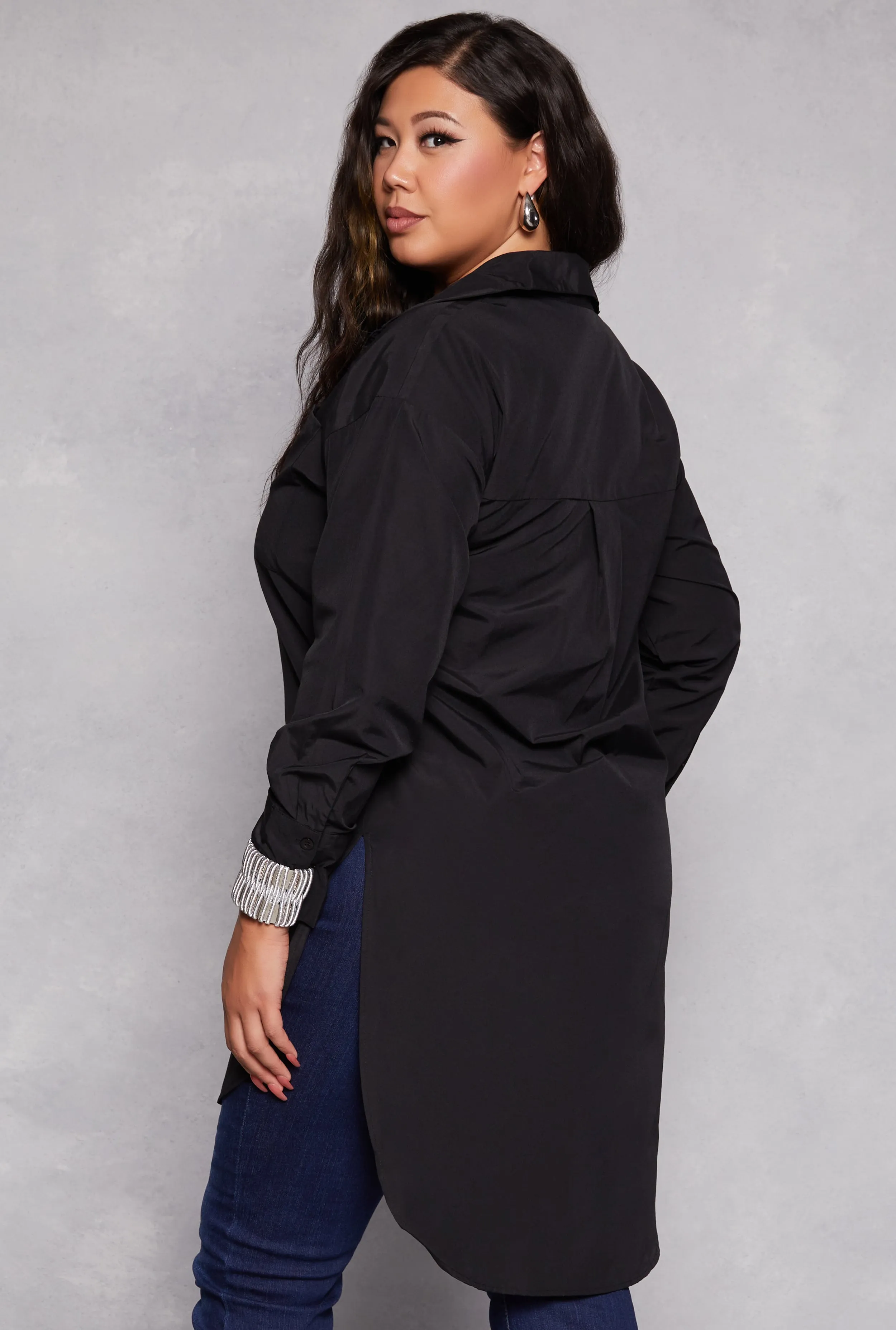 Plus Size High Low Tunic Shirt sold by Rainbow product image thumbnail 3