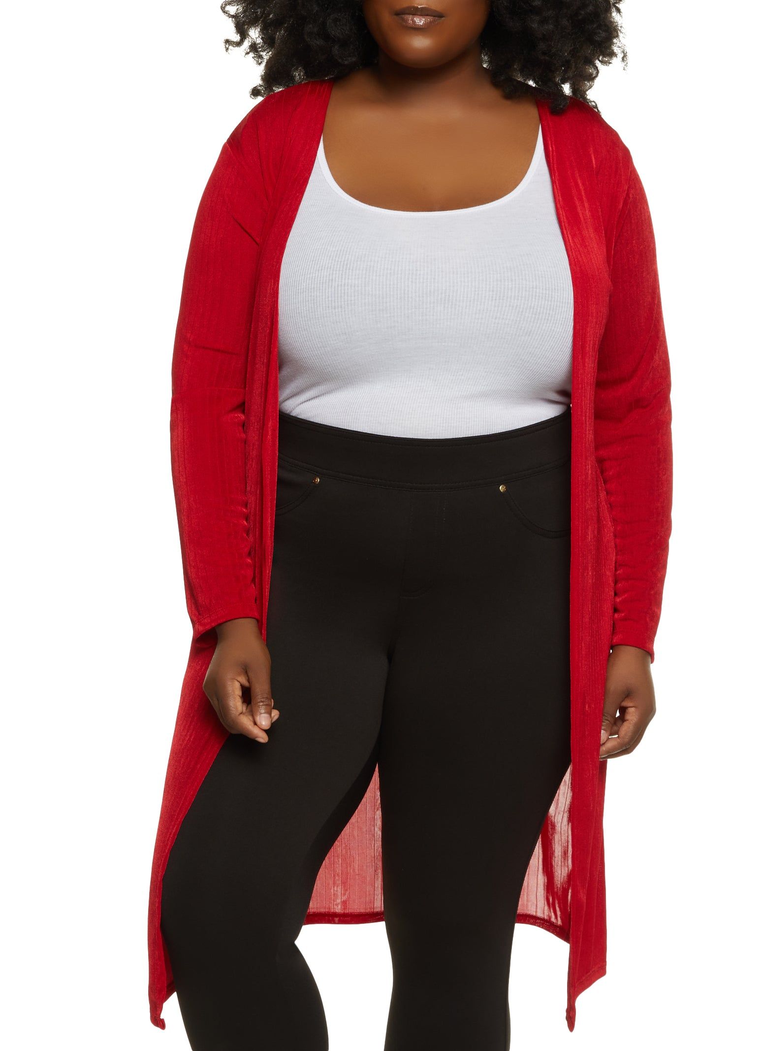 Plus Size Shimmer Knit Duster sold by Rainbow