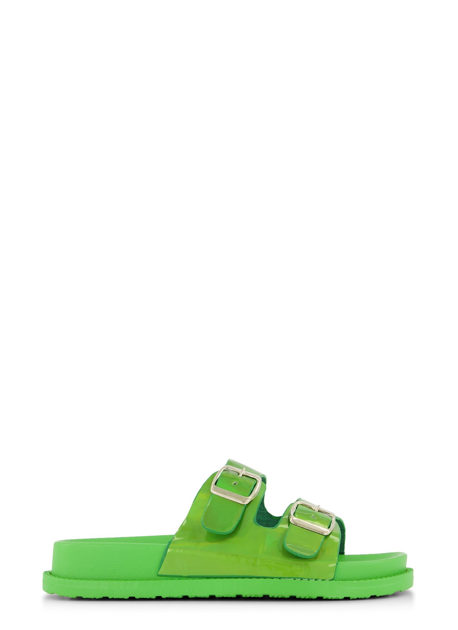 Double Buckle Iridescent Slide Sandals sold by Rainbow product image thumbnail 2