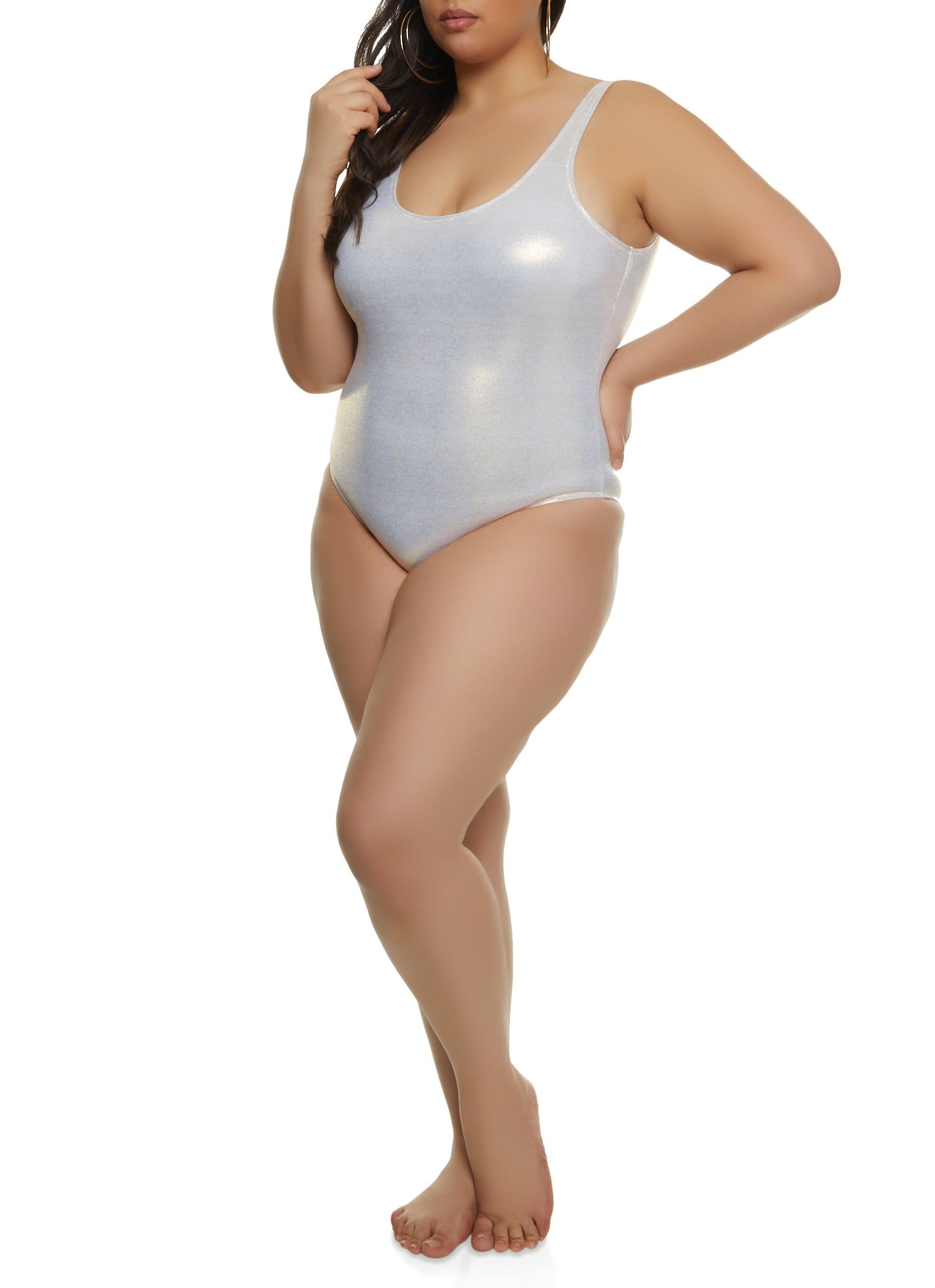 Plus Size Holographic One Piece Swimsuit sold by Rainbow product image thumbnail 2